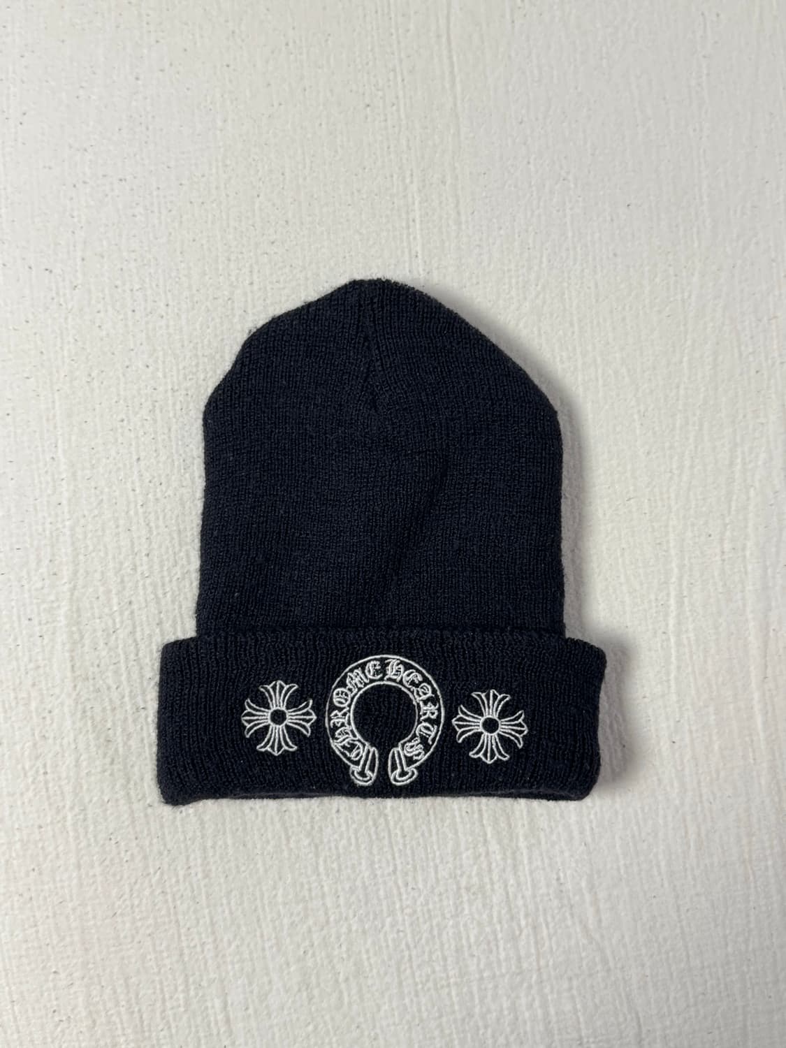 [OS] Chrome Hearts 크롬하츠 홀스슈 울 비니 블랙 상품이미지1