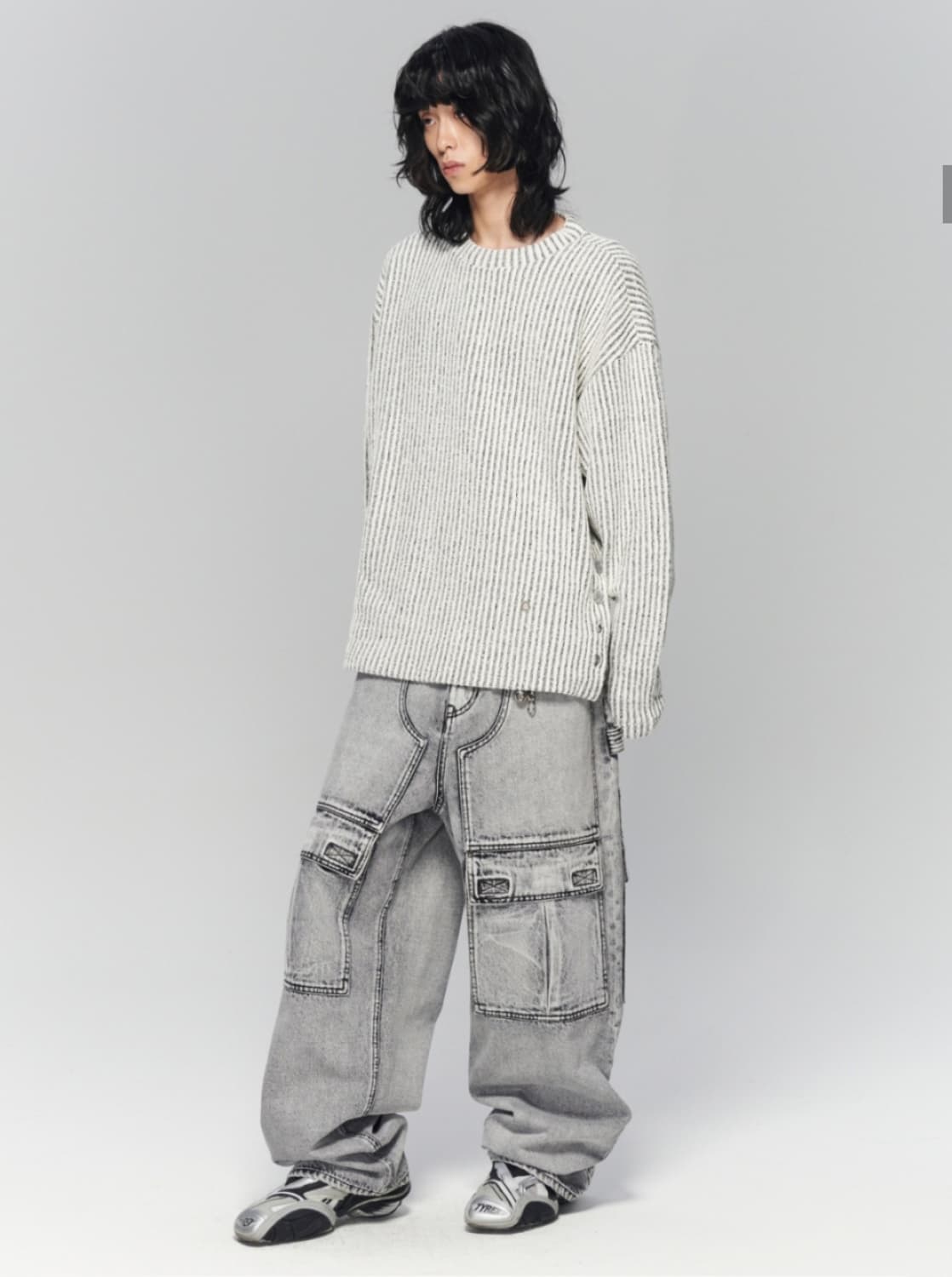 메종미네드 카펜더 포켓 데님 실버 그레이 48 상품이미지2