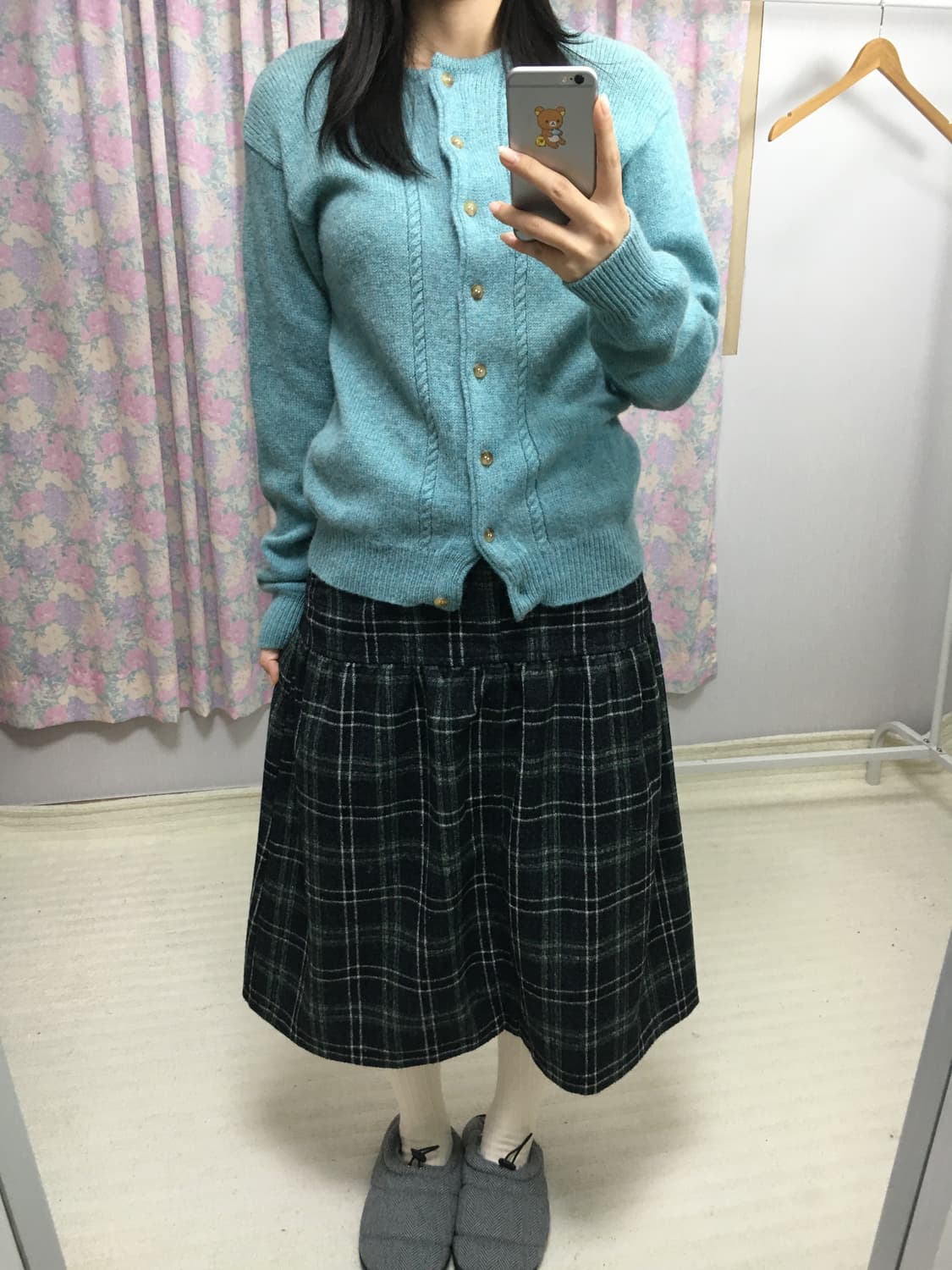 민트 울 니트 가디건 상품이미지2