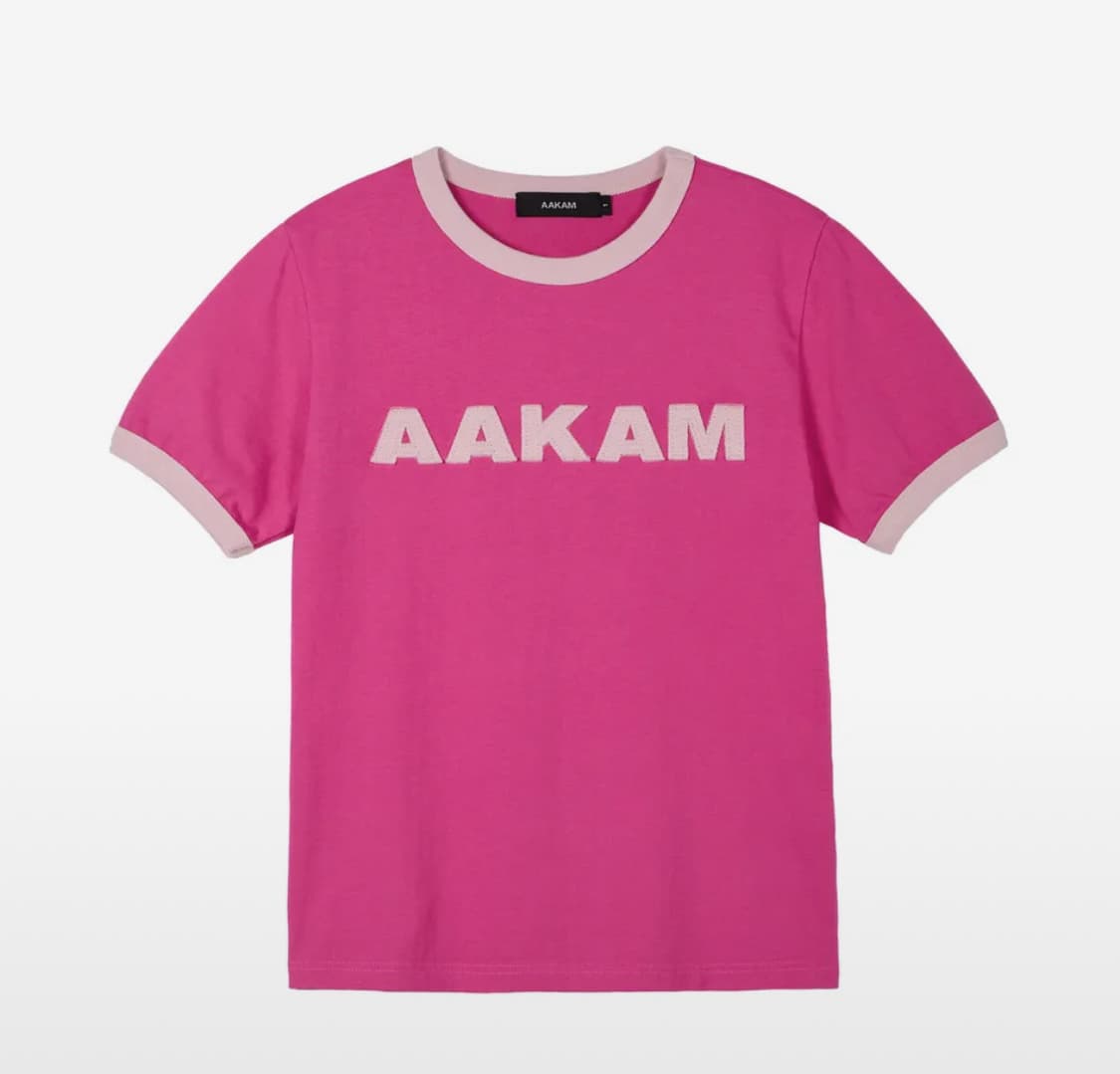 아캄 aakam Logo Patch Top (Pink) 상품이미지1