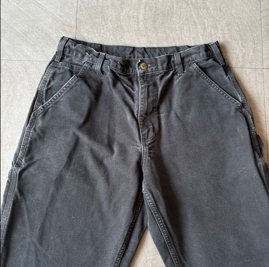칼하트 오리지널 블랙 싱글니 카펜터 팬츠 바지 상품이미지6