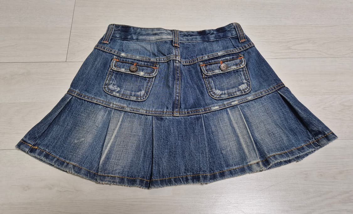 빈티지 y2k 데님 플리츠 치마 상품이미지2