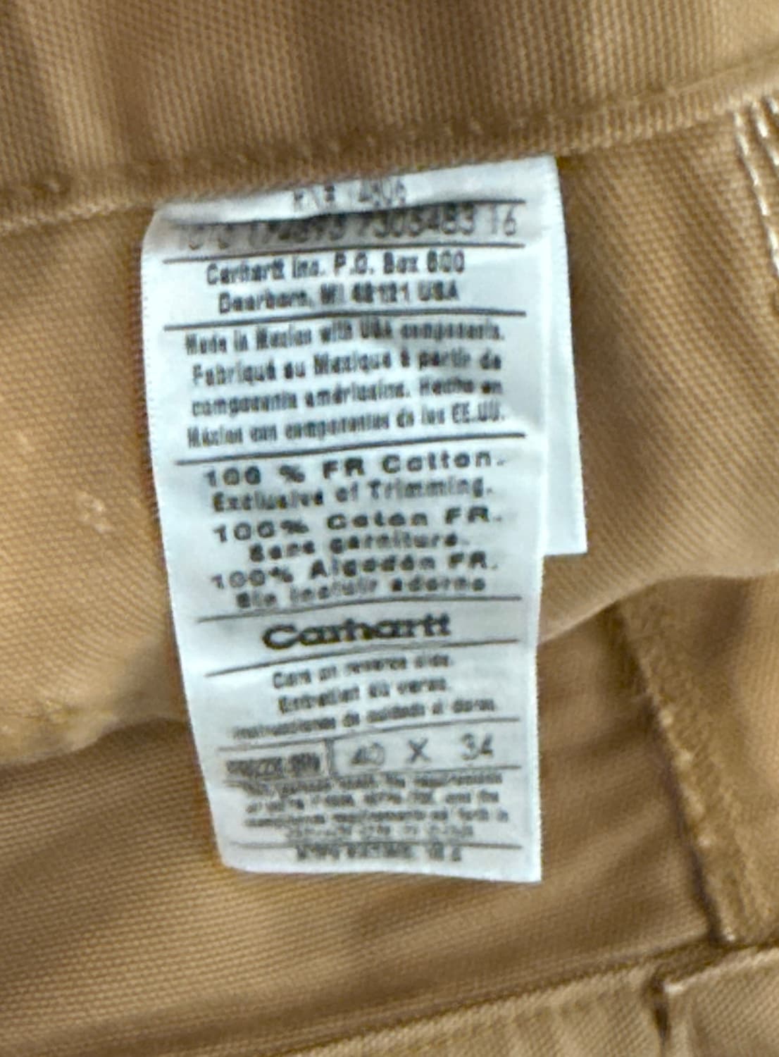 칼하트 워크팬츠 Made in USA 상품이미지3