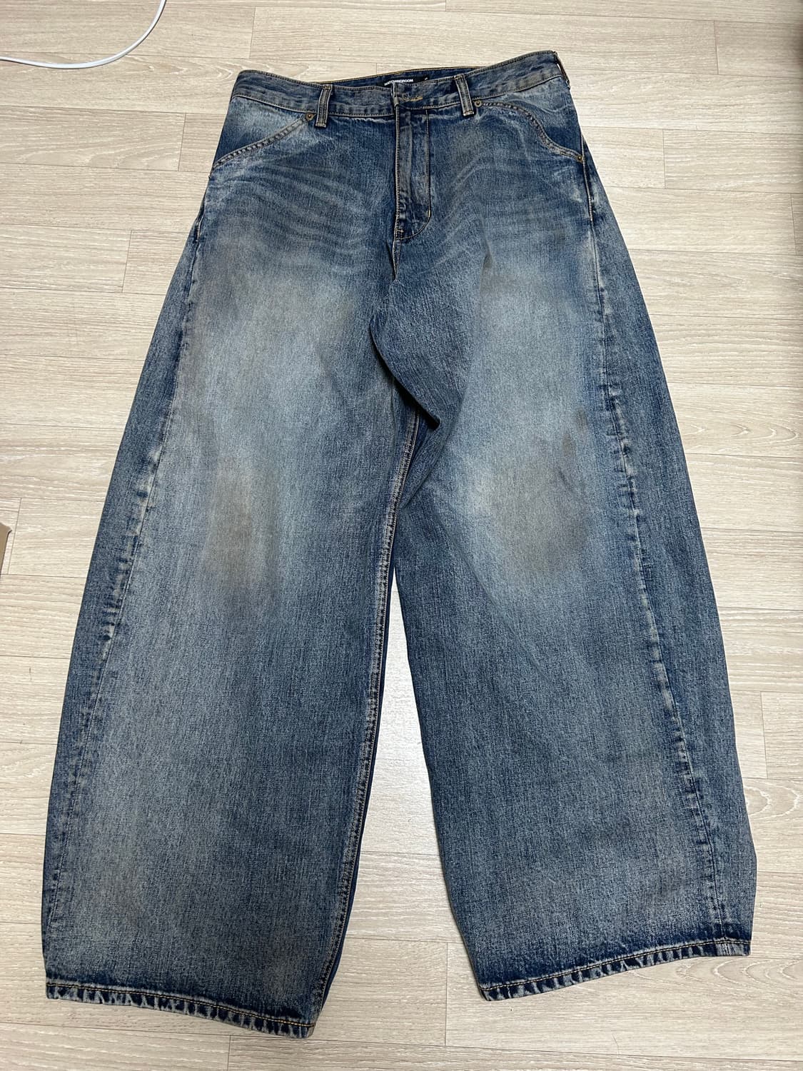 (5, XL) 해칭룸 와이드 커브진 페이디드 블루 상품이미지5