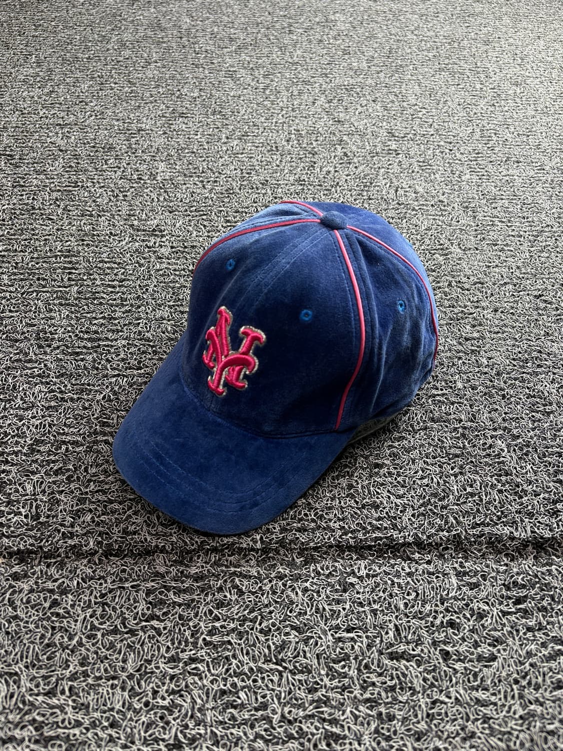 00s MLB 올드스쿨 뉴욕 메츠 벨벳 베이스볼 캡 3480 상품이미지1