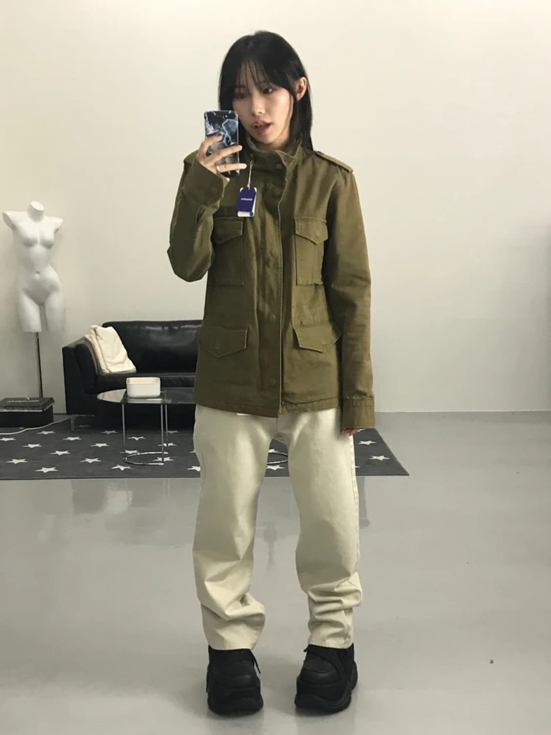 JPN 빈티지 카키 자켓 상품이미지2