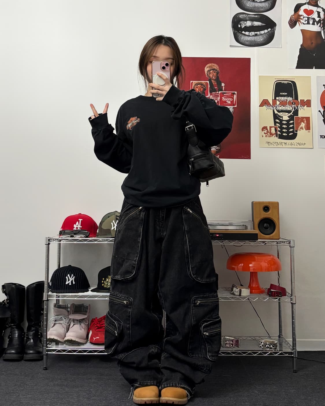 할리데이비슨 바쉴드 로고 롱슬리브 티셔츠 상품이미지4