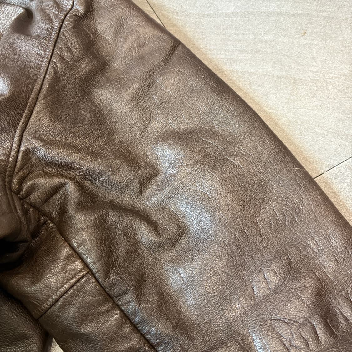 90s 90년대 미국 생산 L.L.bean A-2 레더 자켓 상품이미지8