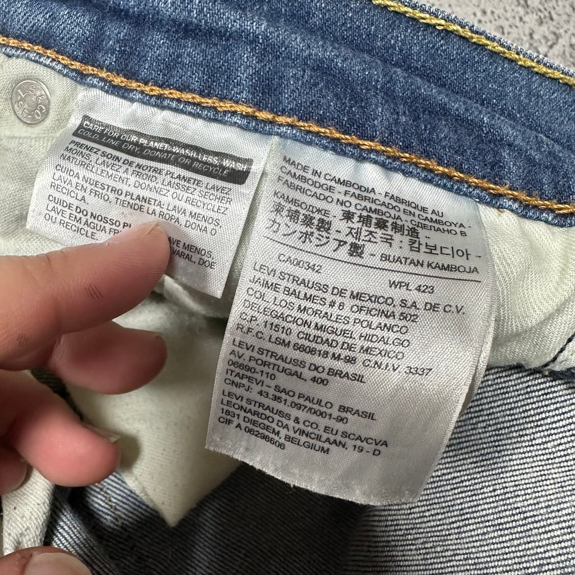 ✨ (바배) 리바이스 513 일자 데님 팬츠  상품이미지5