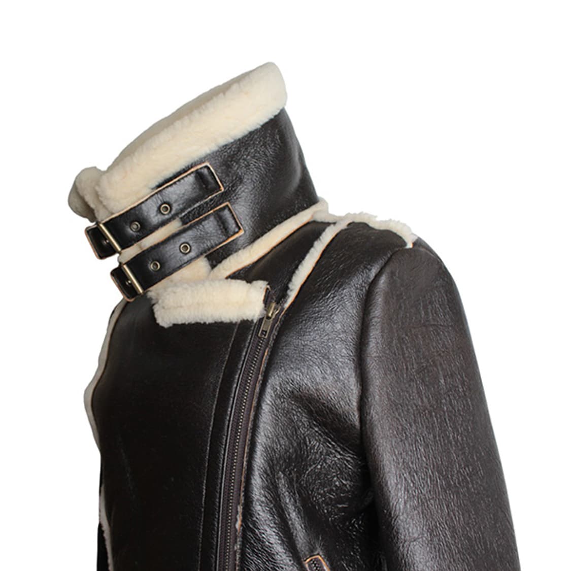 딥브라운 페이크 라이더 무스탕 자켓 55 상품이미지5