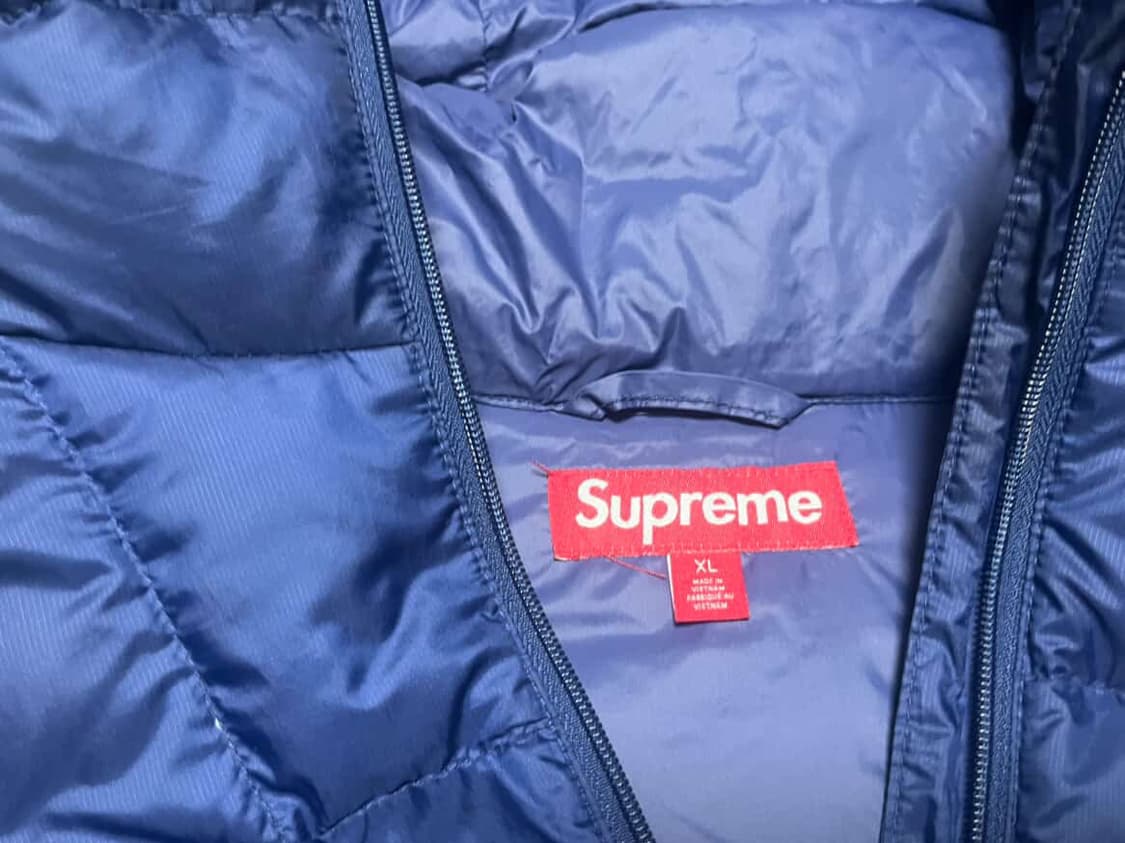 슈프림 마이크로다운 하프집 후드풀오버 경량패딩 상품이미지2