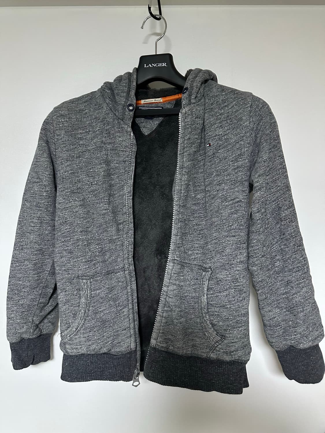 타미힐피거 기모 후드집업 그레이 상품이미지1