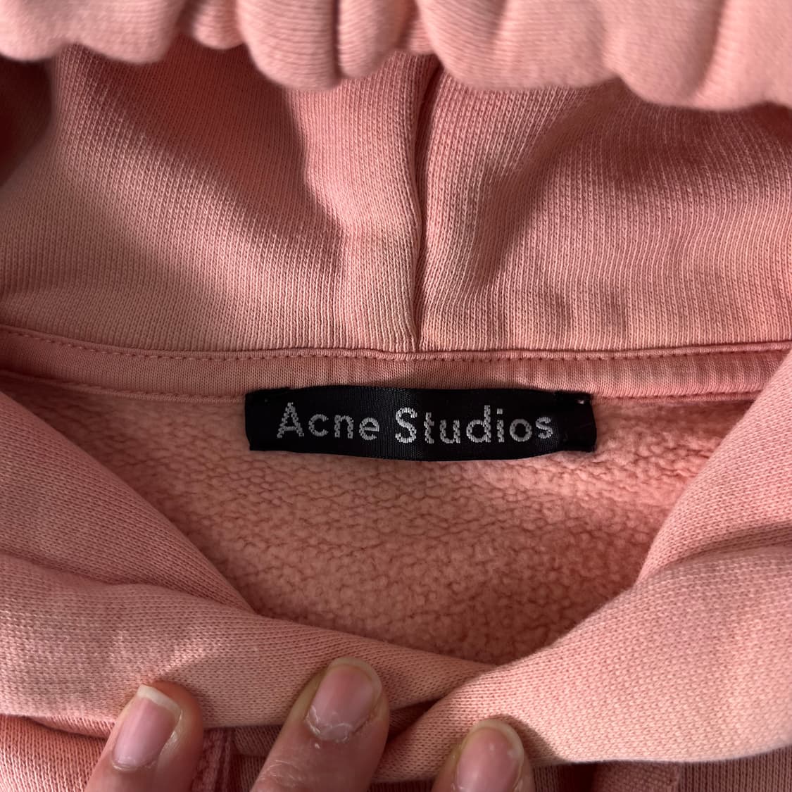 95 아크네스튜디오 페이스로고 딸기우유 후드티  상품이미지3