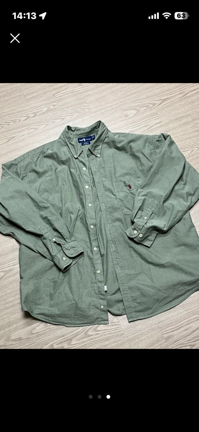 폴로 카키 긴팔 셔츠 남방 상품이미지3