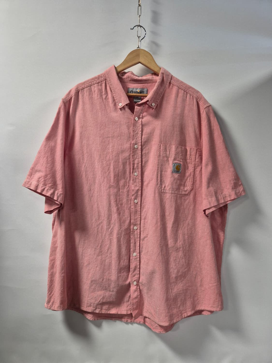 무료배송*칼하트 핑크 반팔 셔츠 3XL(상태A급) 상품이미지1