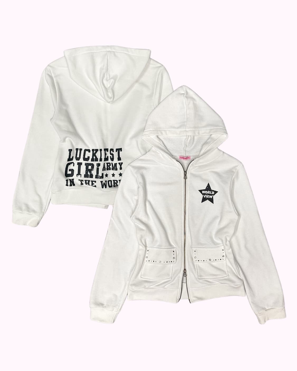 cubic pocket printing hood zip-up 상품이미지1