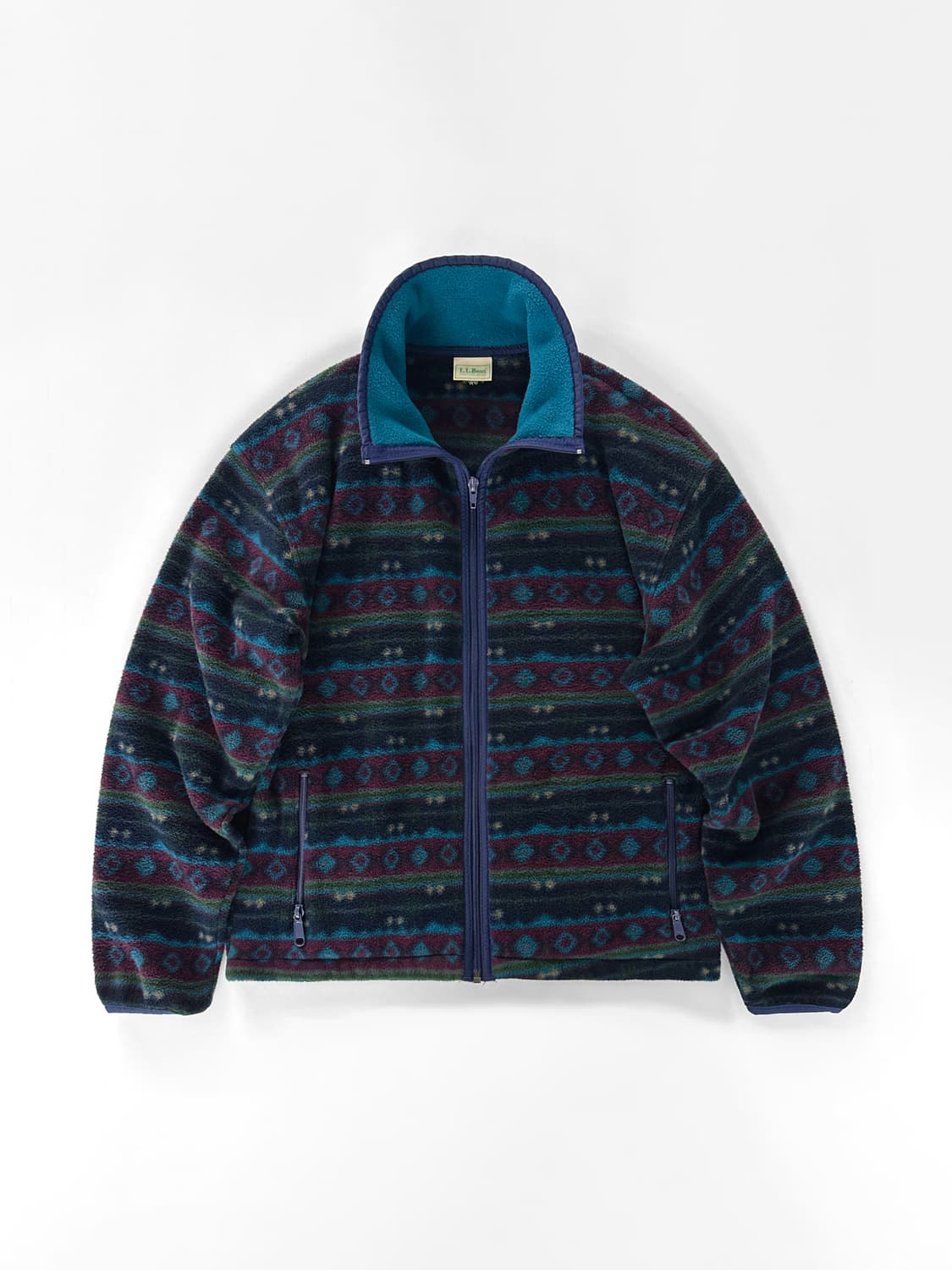 80s 빈티지 엘엘빈 지오매트릭 패턴 플리스 자켓 상품이미지1