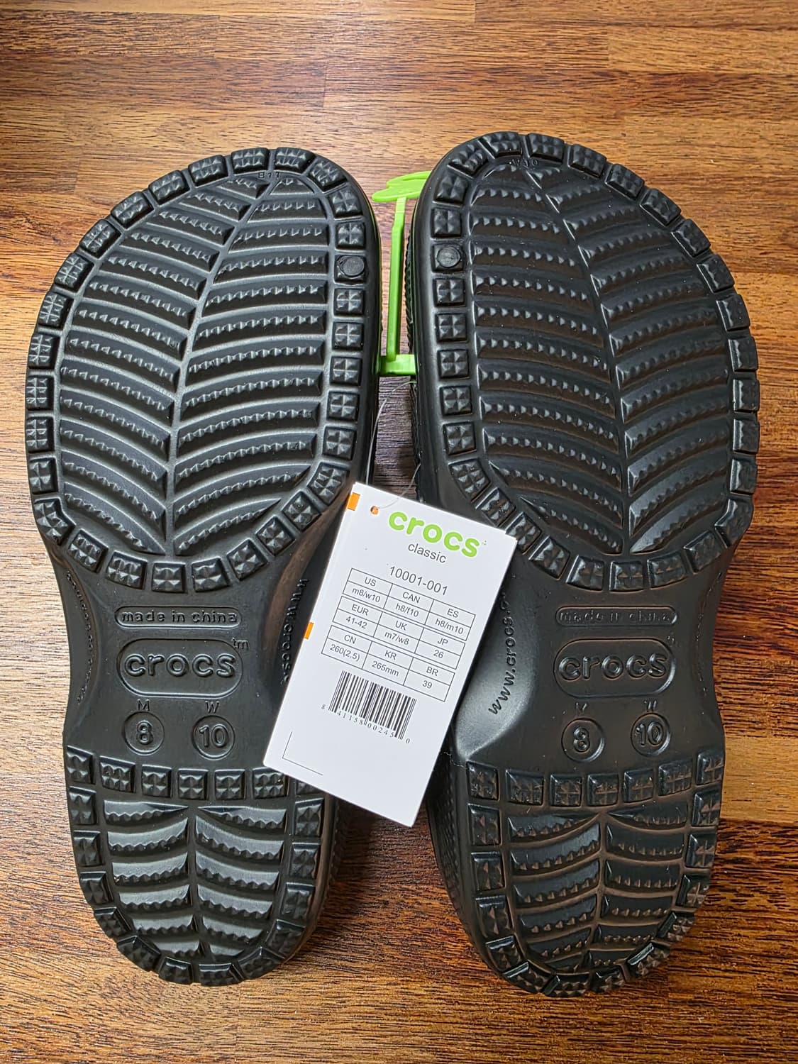 정품)크록스 클래식 클로그 10001-001  M8/W10 (265사이즈 상품이미지1