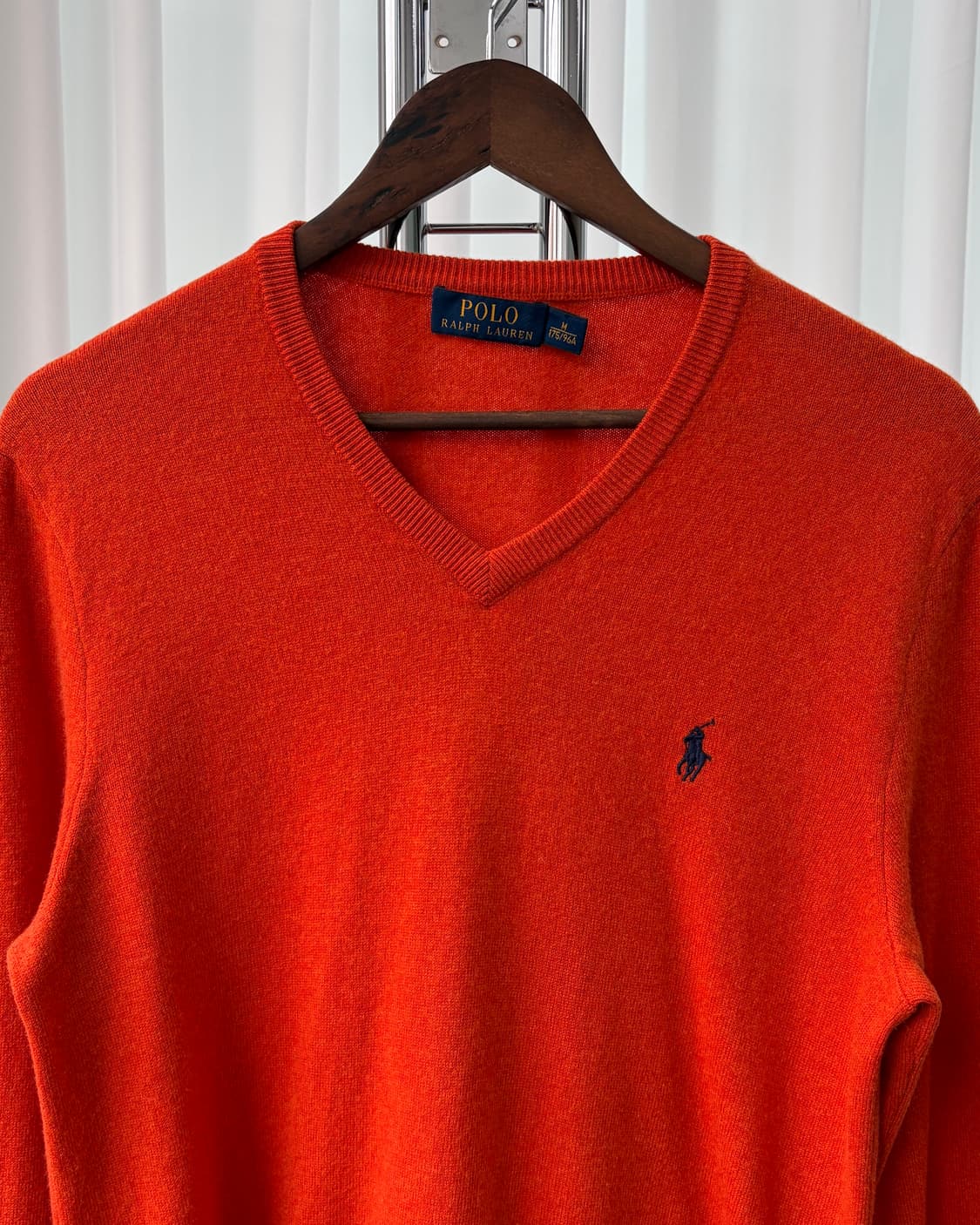 [M]폴로 랄프로렌 오렌지 브이넥 니트 상품이미지4