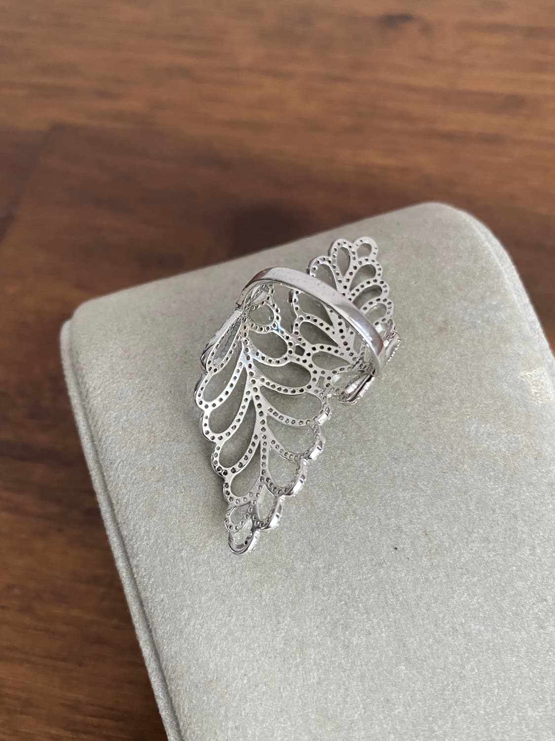 나뭇잎 모티브 실버 반지(925) 상품이미지2