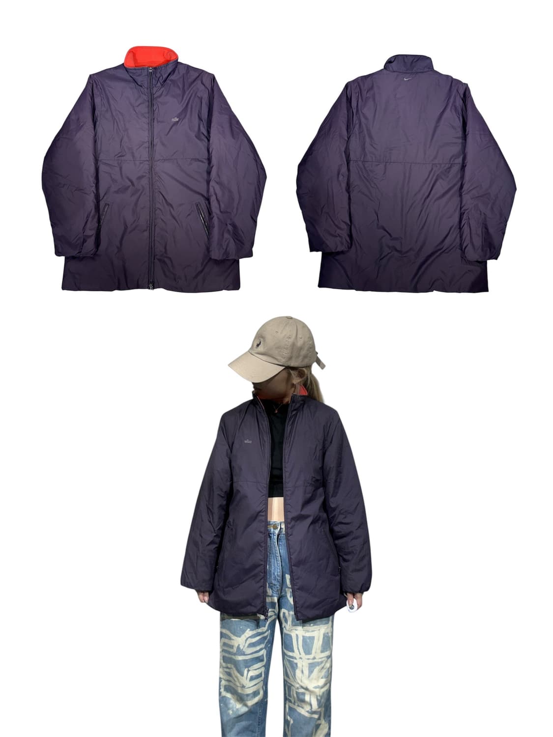 00s 나이키 퍼플 바람막이 자켓 M 상품이미지1
