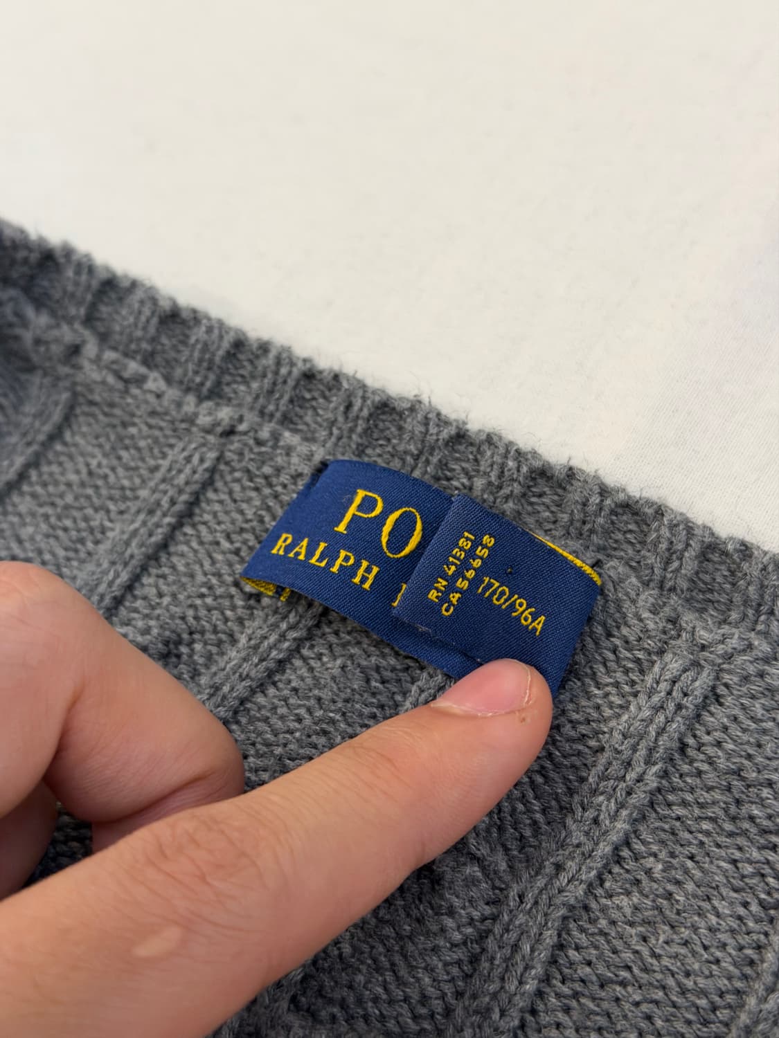 폴로 랄프로렌 꽈배기 케이블 니트 그레이 상품이미지3