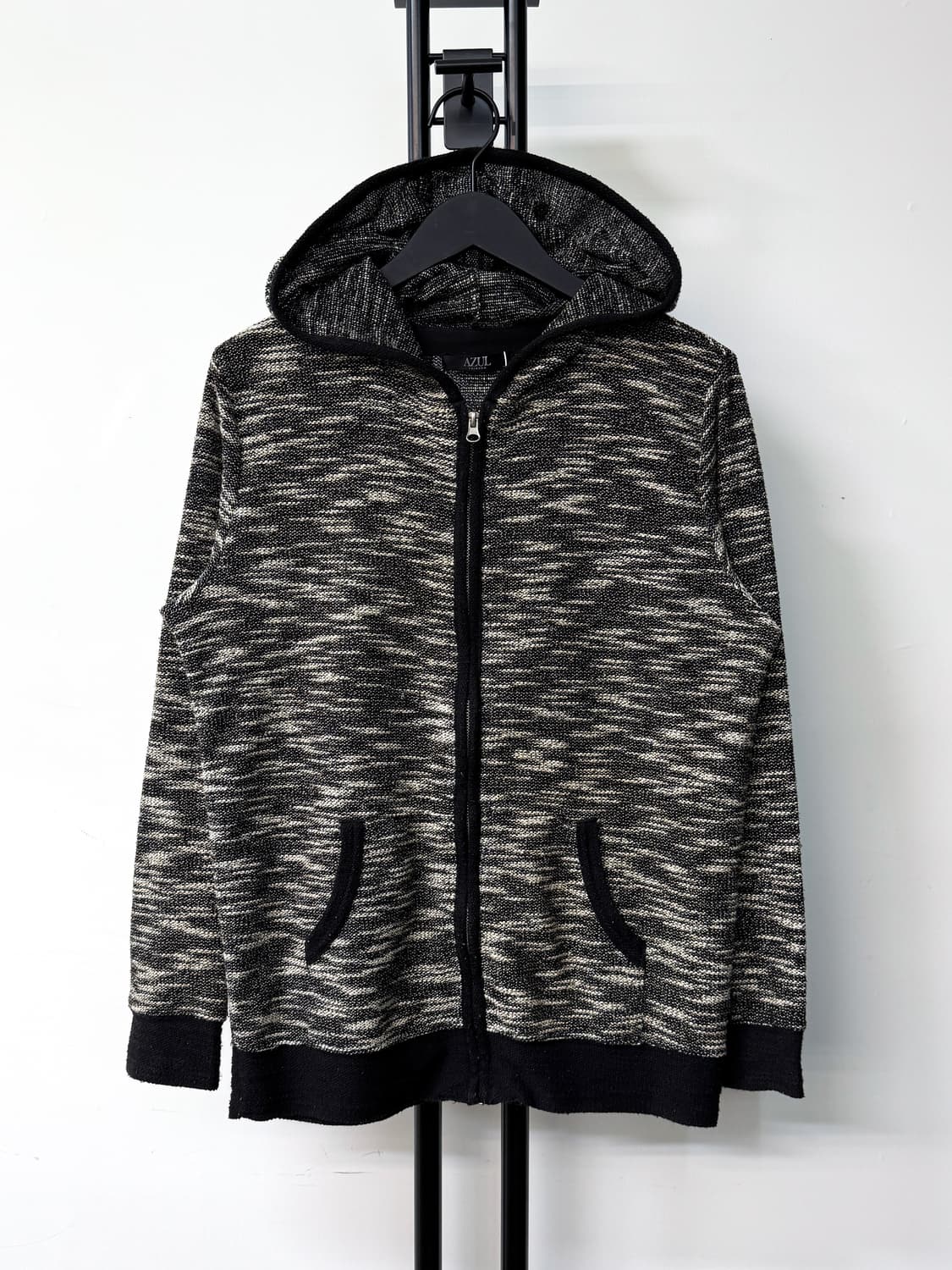 아즐 후디드 니트 집업 상품이미지1