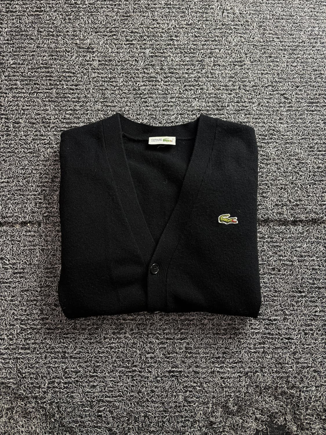 라코스테 아카이브 미니멀 가디건 블랙 3051 상품이미지1