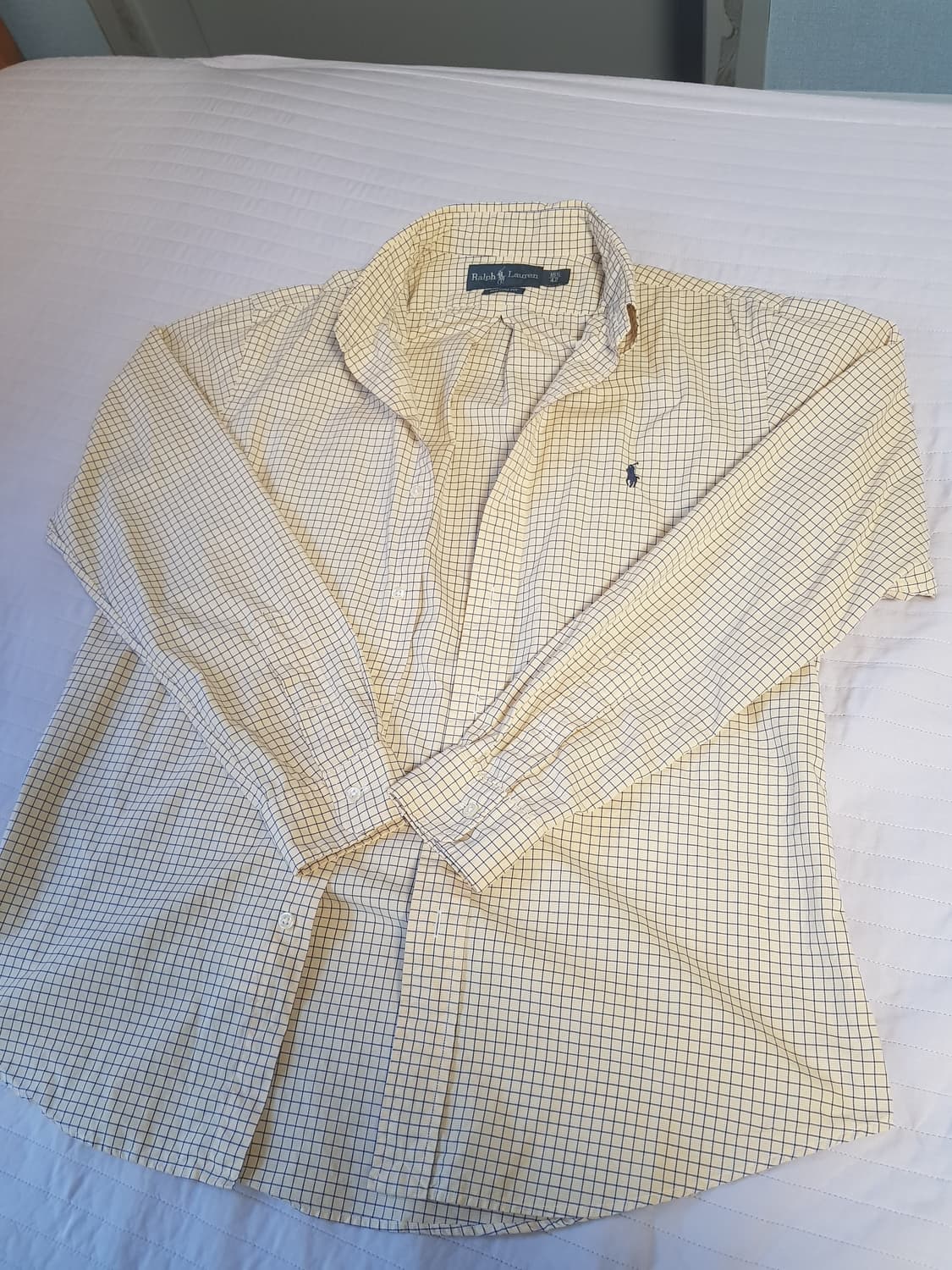 Polo Ralph Lauren yellow navy checkshirt 상품이미지1