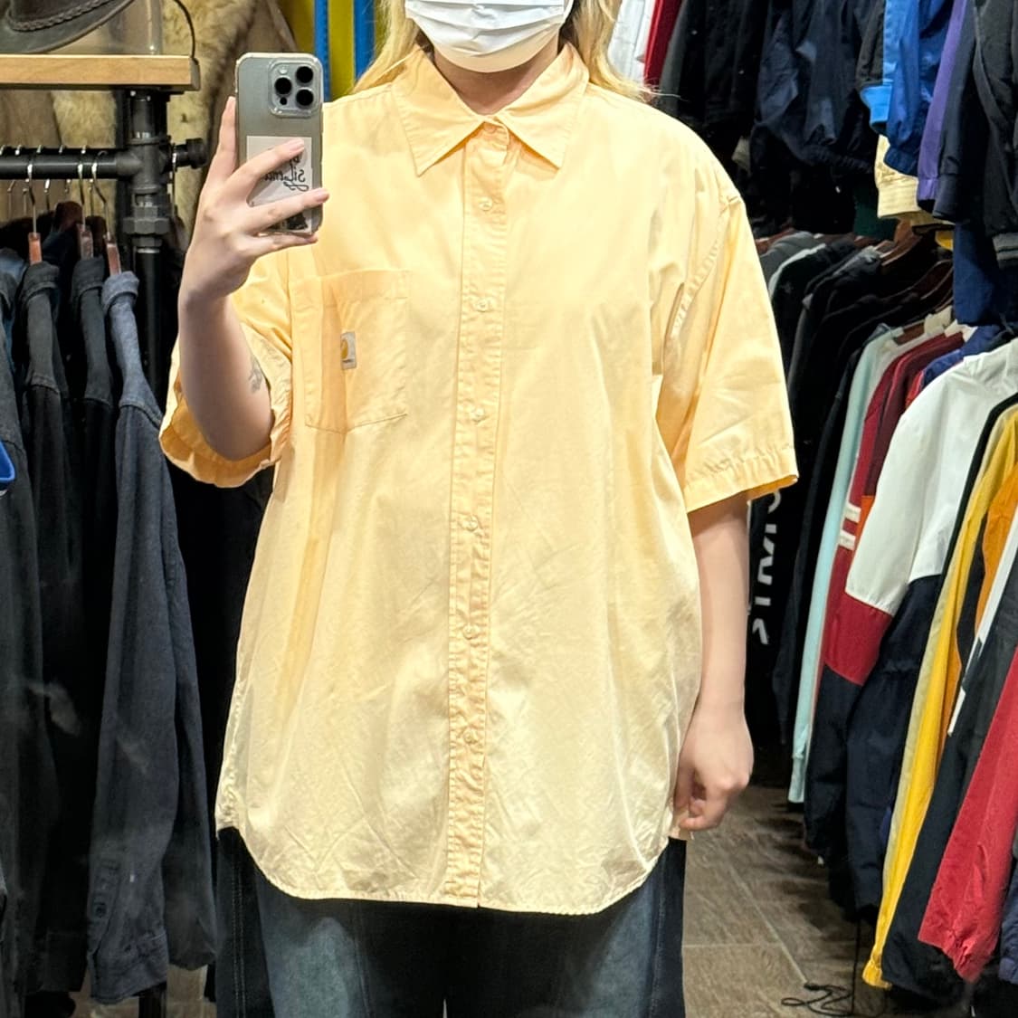 [HI] 칼하트 반팔 셔츠 오렌지  상품이미지2