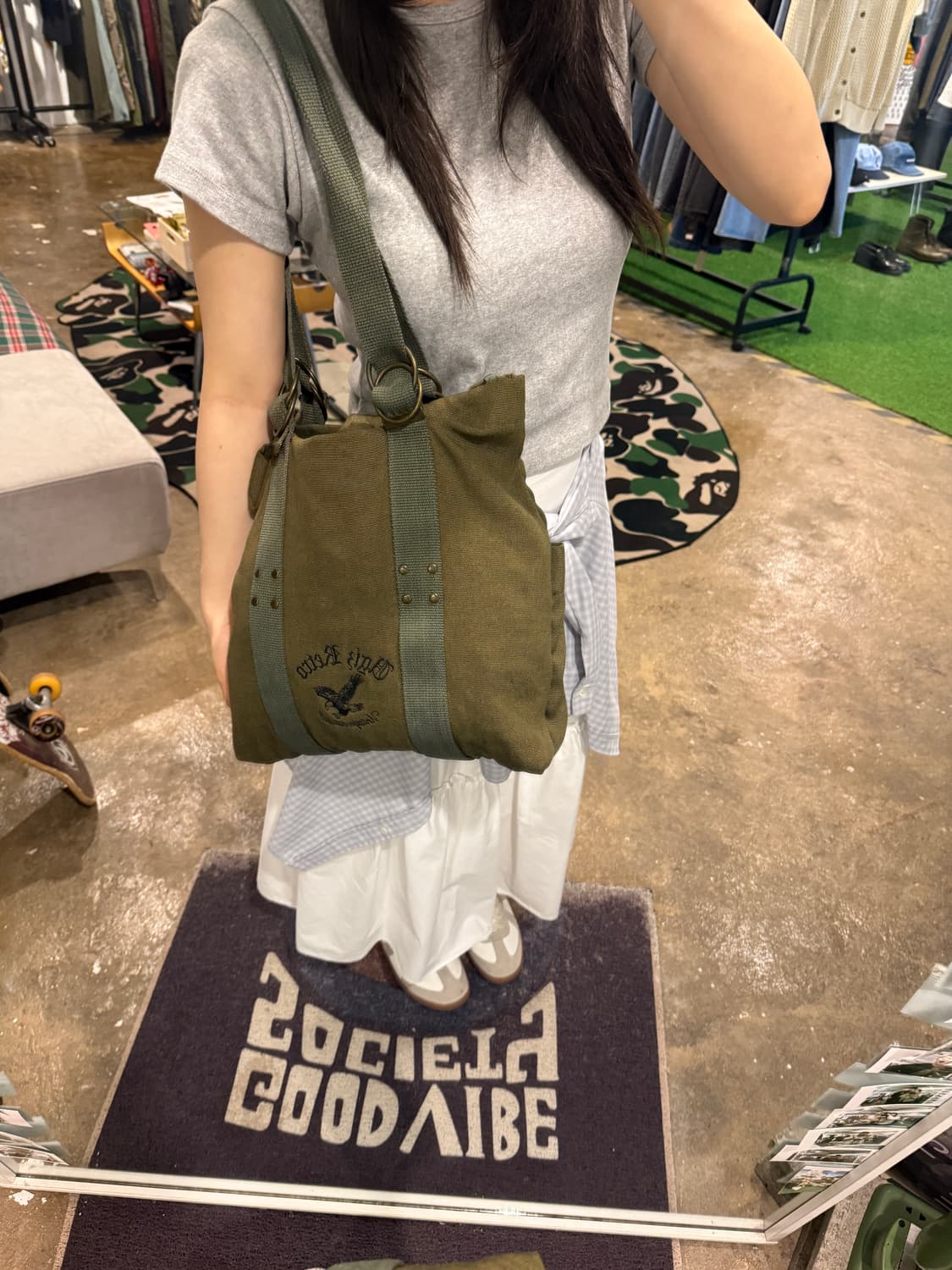 Ugiz 빈티지 레트로 캔버스 숄더백 상품이미지4