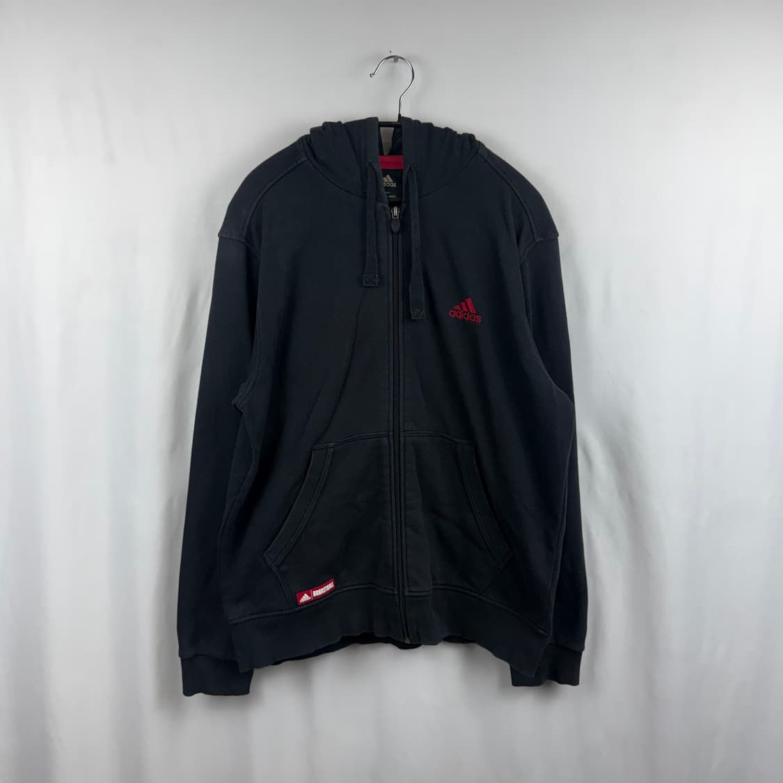 (100) 아디다스 배스킷볼 백로고 후드집업 블랙 상품이미지2