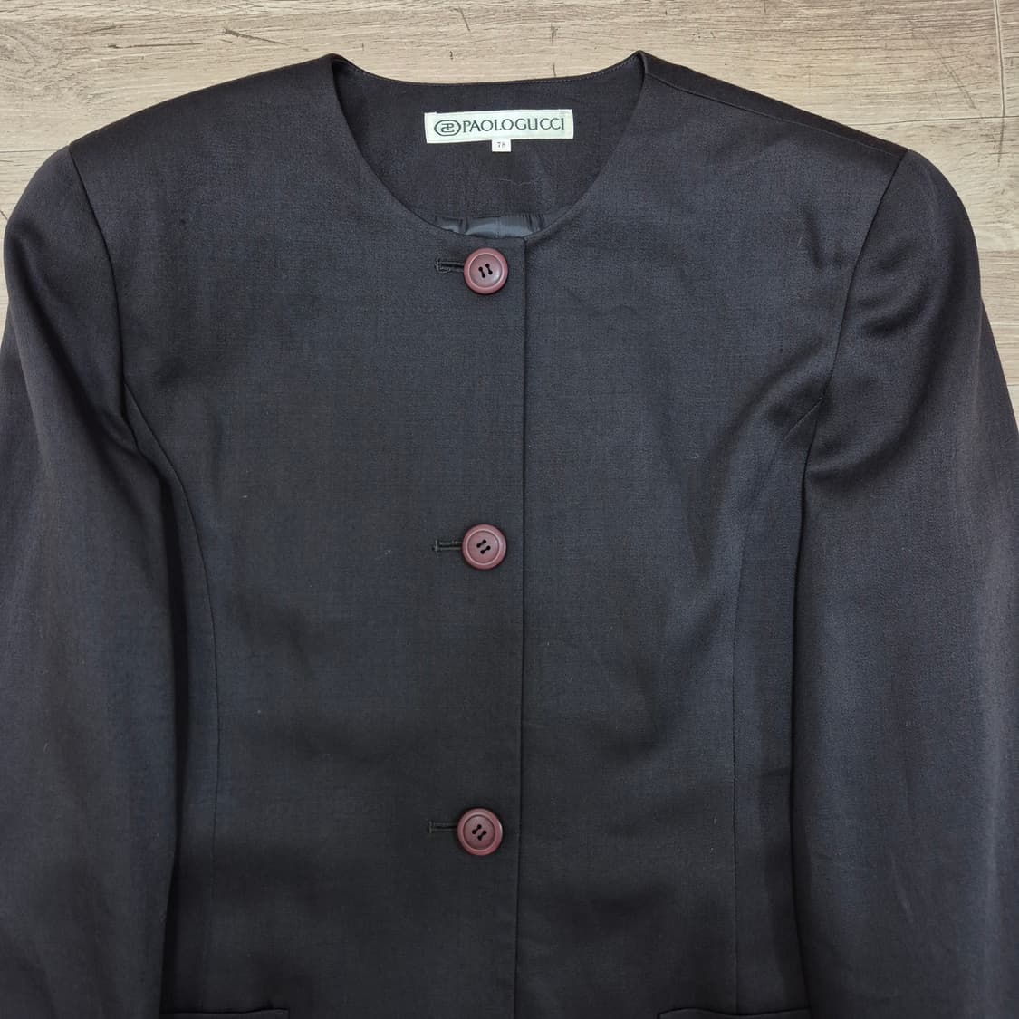 파올로구찌 유니크 버튼 모직 블레이저 자켓 (78) 상품이미지2