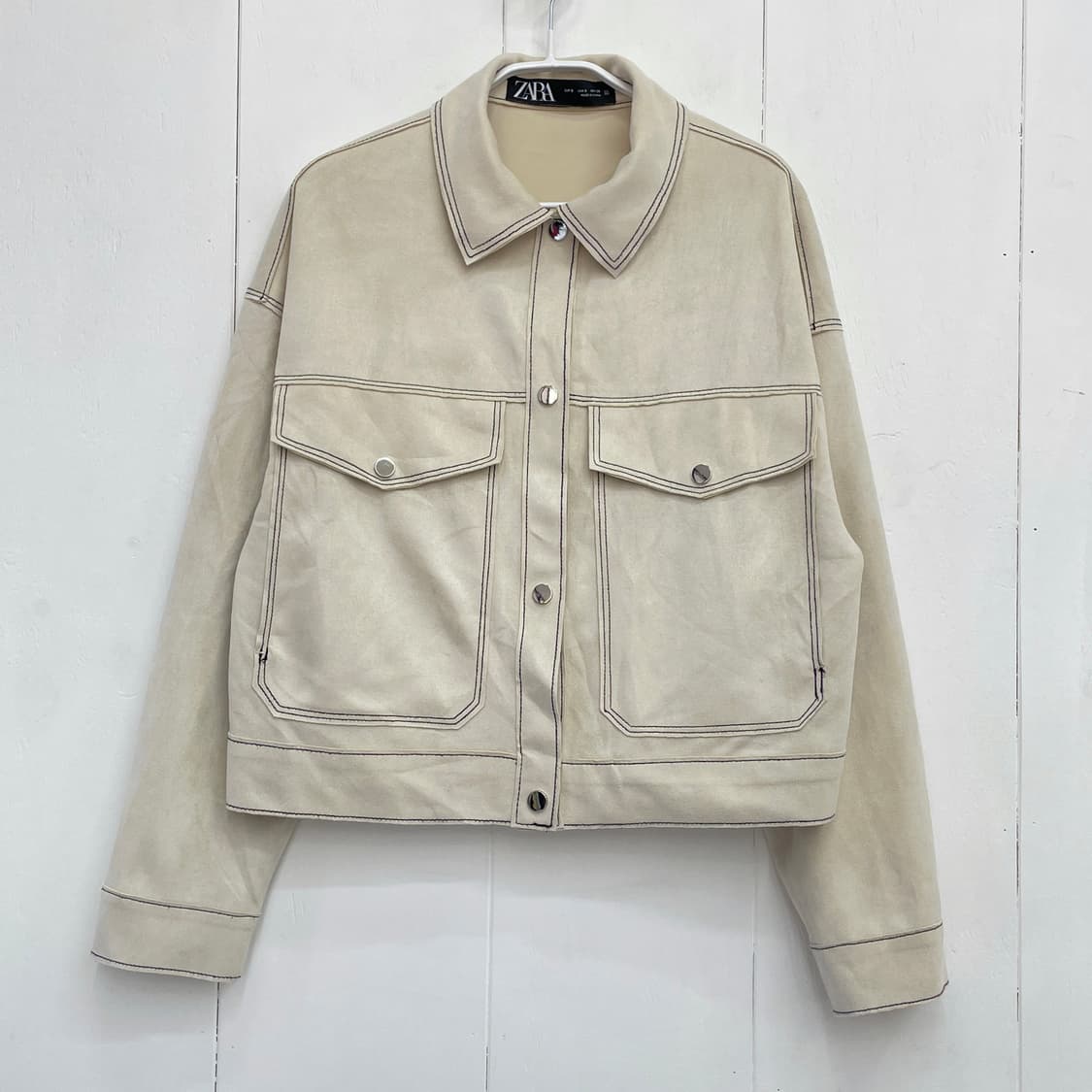 자라(ZARA) 스웨이드 스티치 크롭 자켓 상품이미지2