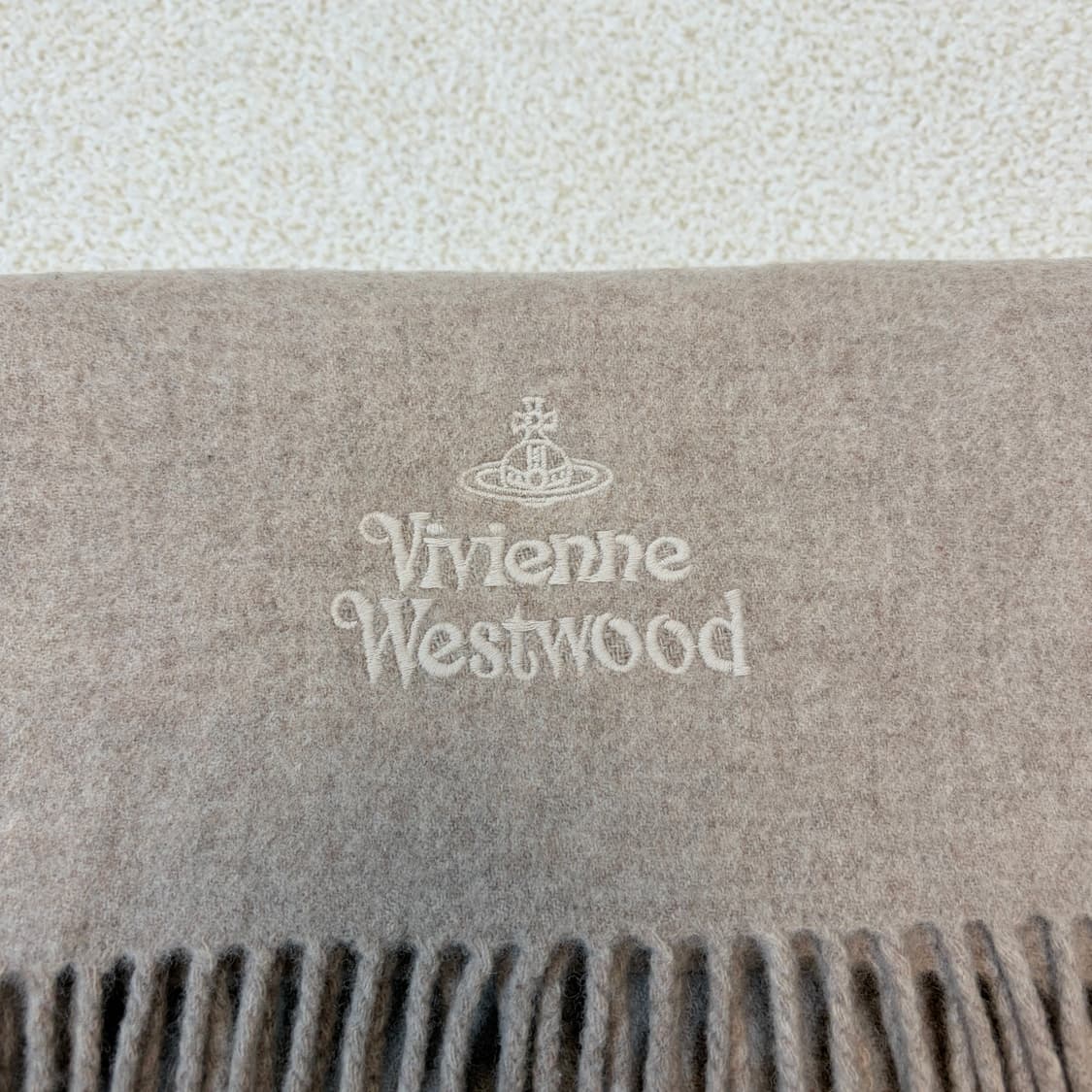비비안웨스트우드 울 머플러 오트밀 상품이미지4