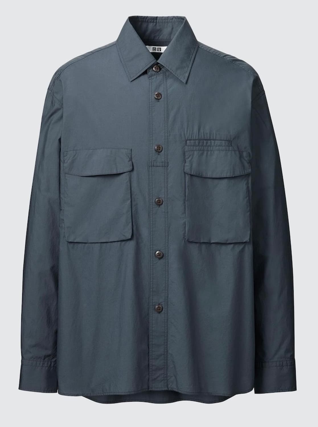 [L]유니클로U 유틸리티 오버셔츠 블루 상품이미지1
