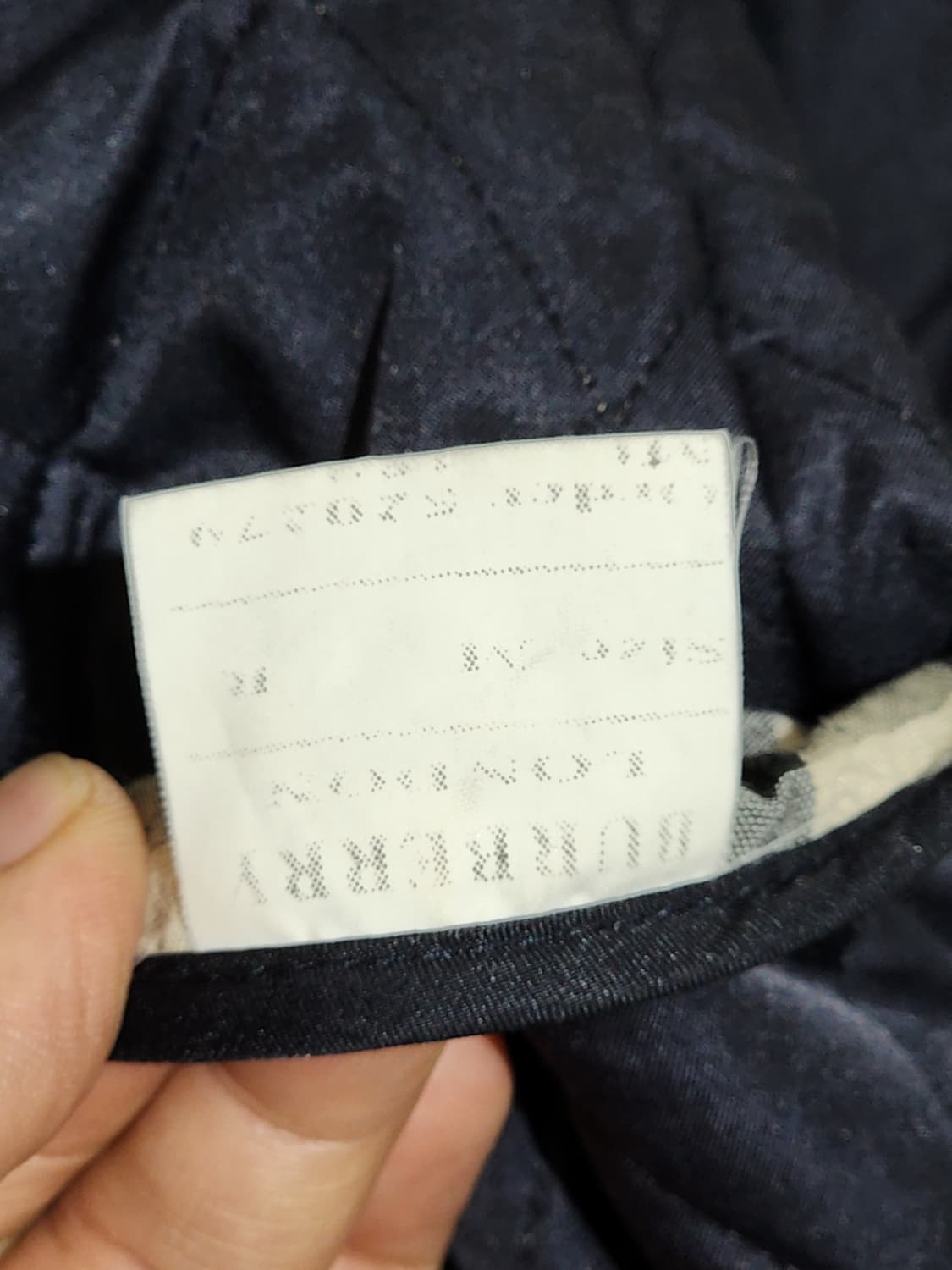 (L) 버버리 퀼팅자켓 네이비 안감 노바체크 누빔점퍼 영국판  상품이미지5