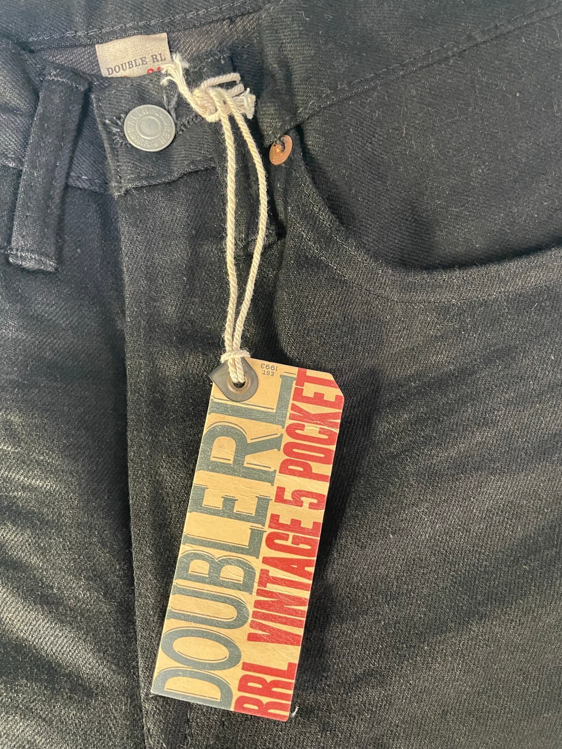 [W29/L30] RRL 빈티지 파이브포켓 블랙온블랙 (새상품) 상품이미지5