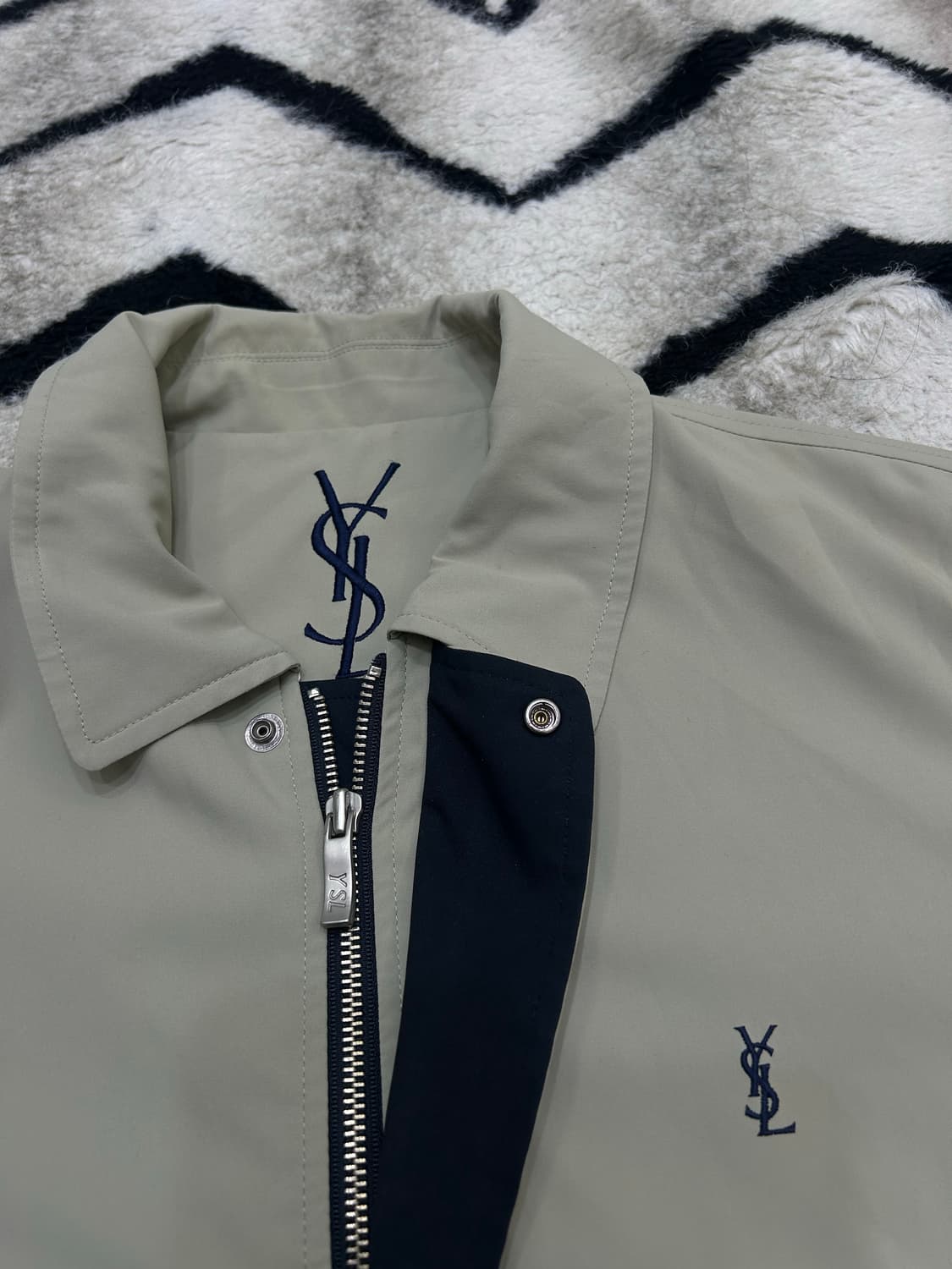 [L]YSL 카라 블루종 바람막이/올리브 상품이미지5