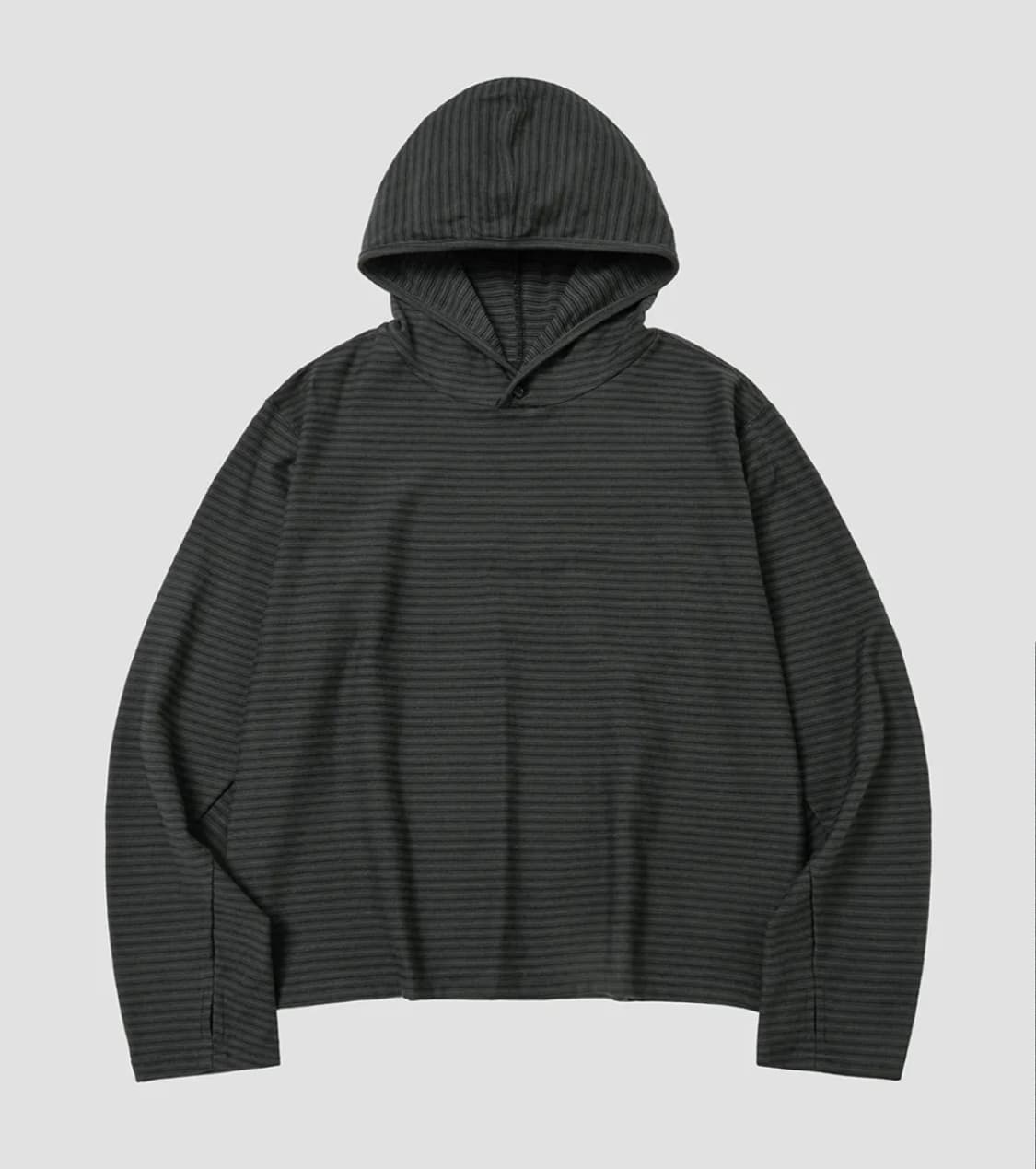 후브스 멀티 스트라이프 후드 롱슬리브 [차콜블랙] XL 상품이미지1