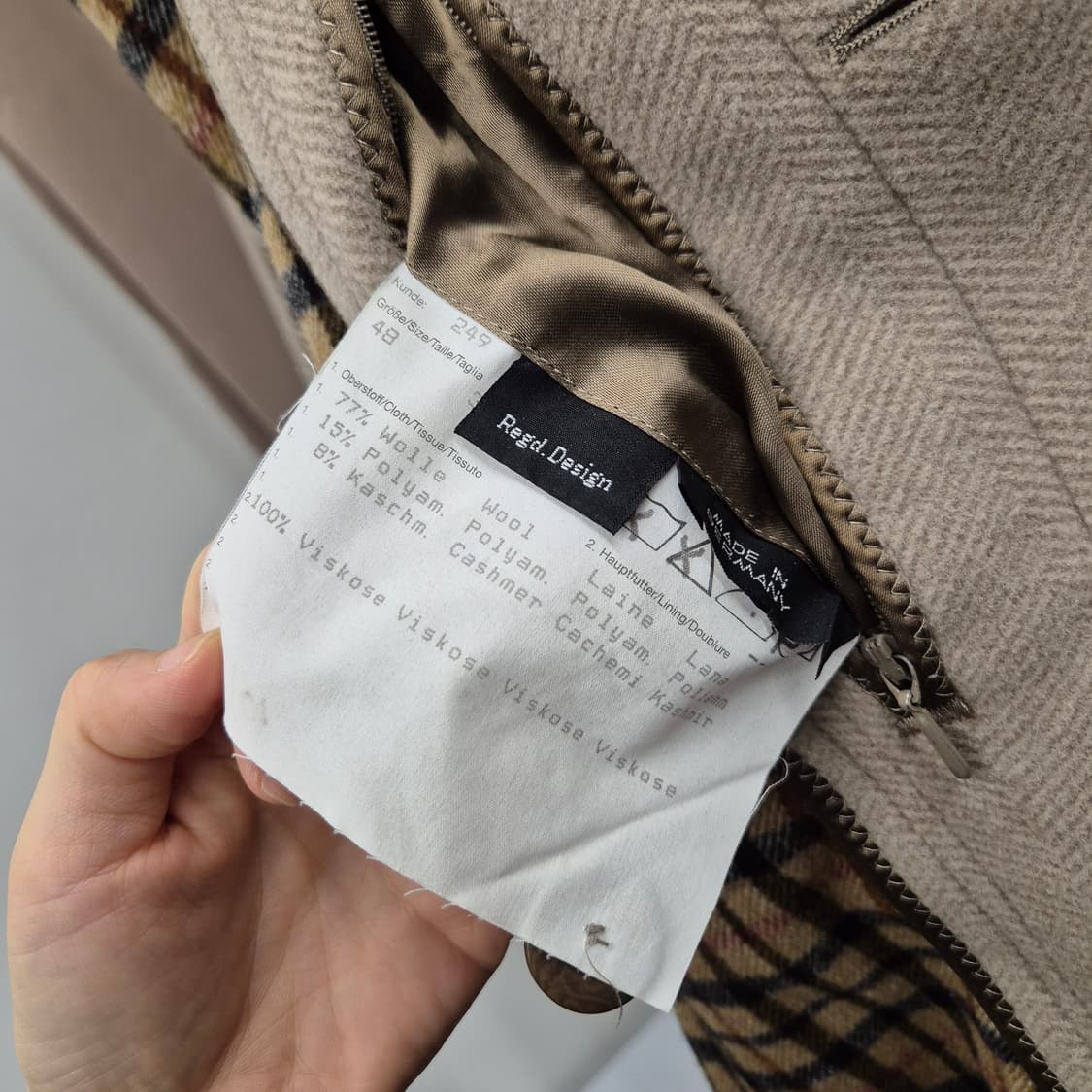 빈티지 닥스 울 캐시미어 블랜드 코트 48 상품이미지6