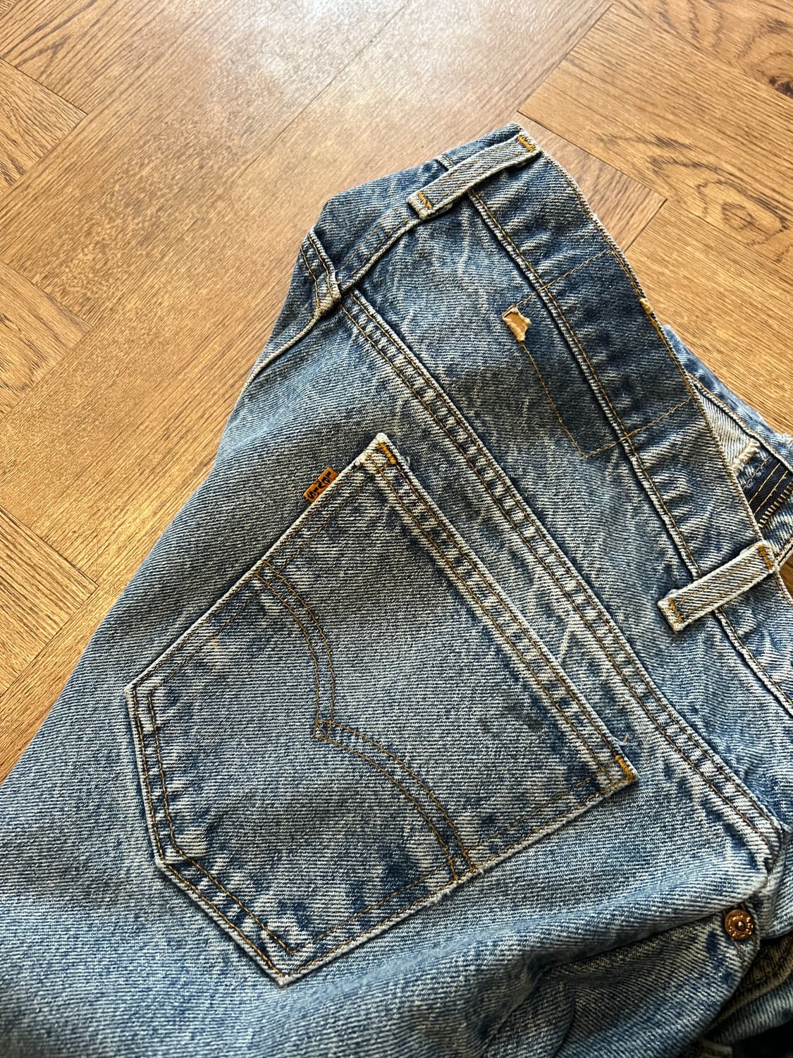 [42]90s 리바이스 USA Made 오랜지탭 517 데님팬츠 L159 상품이미지9