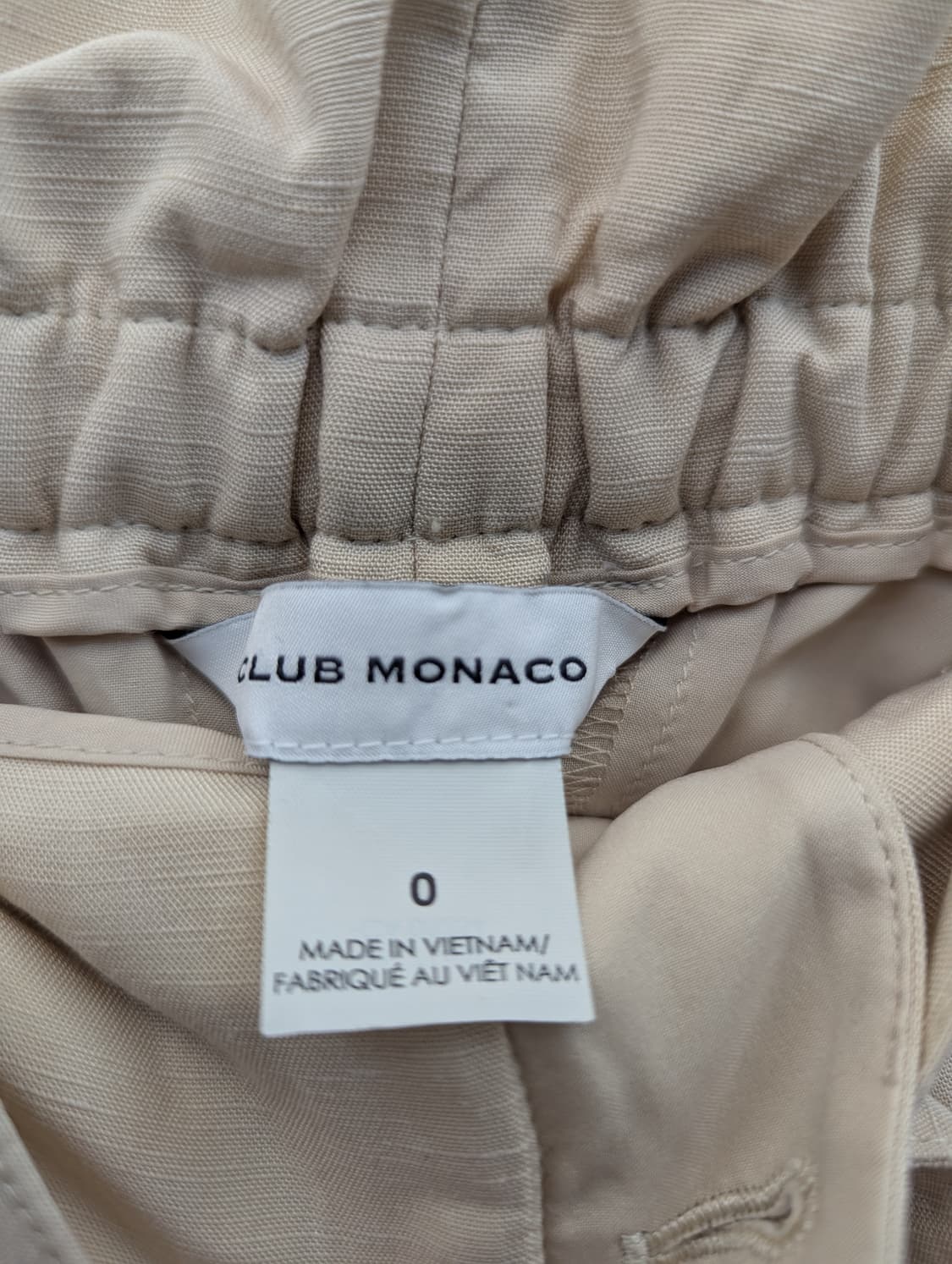 클럽모나코 아이보리색 끈 와이드 팬츠 상품이미지3