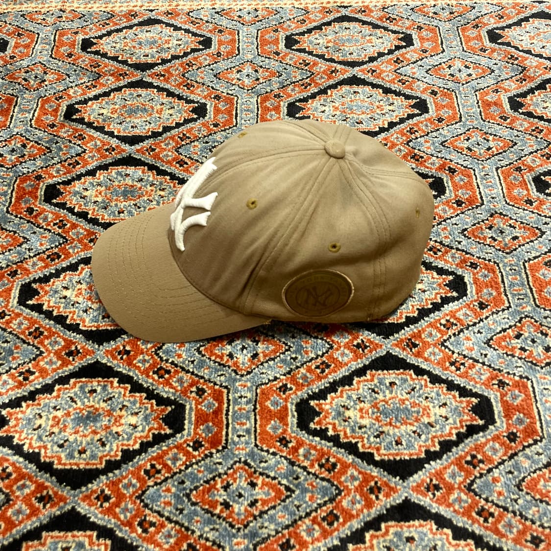 MLB 뉴욕양키스 베이지 면 야구볼캡 S-M 상품이미지2