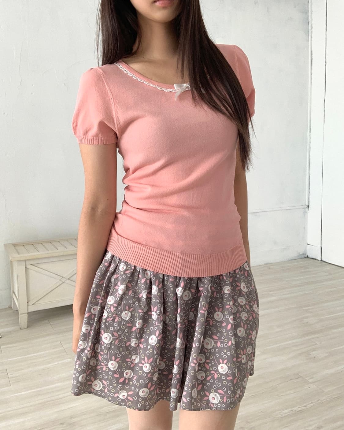 Coral Airy Knit Top 상품이미지7
