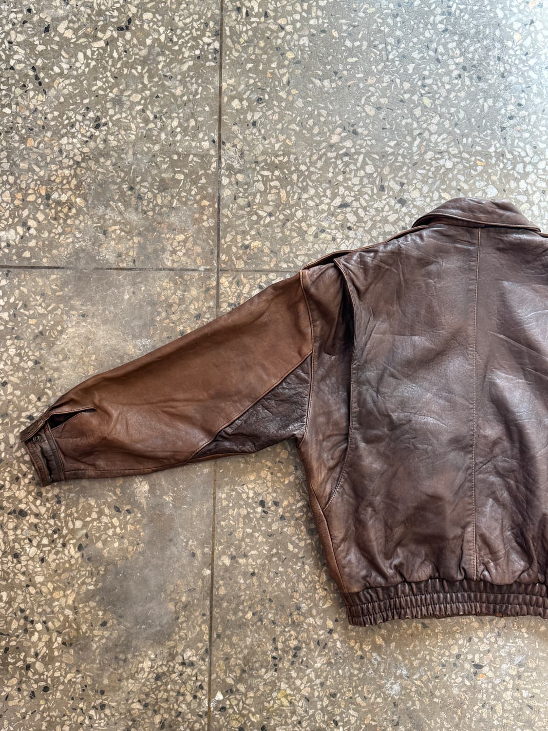 90s 빈티지 램스킨 멀티포켓 봄버자켓(O47) 상품이미지5