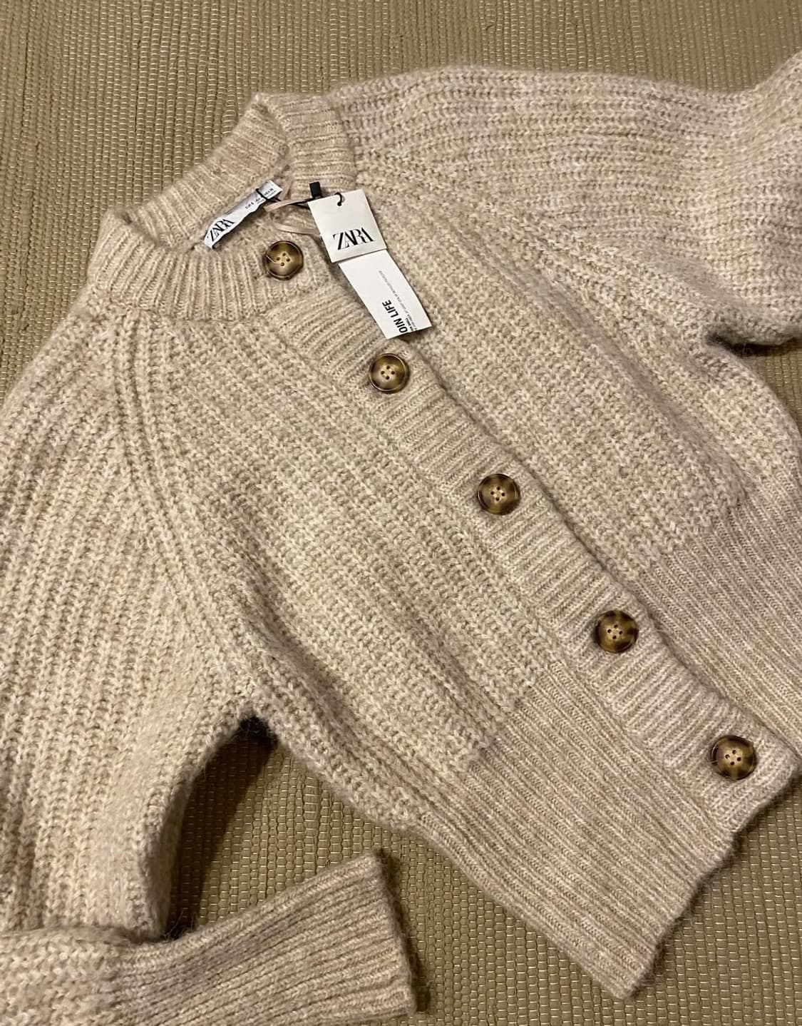 자라 울 알파카 블렌드 니트 가디건 상품이미지2