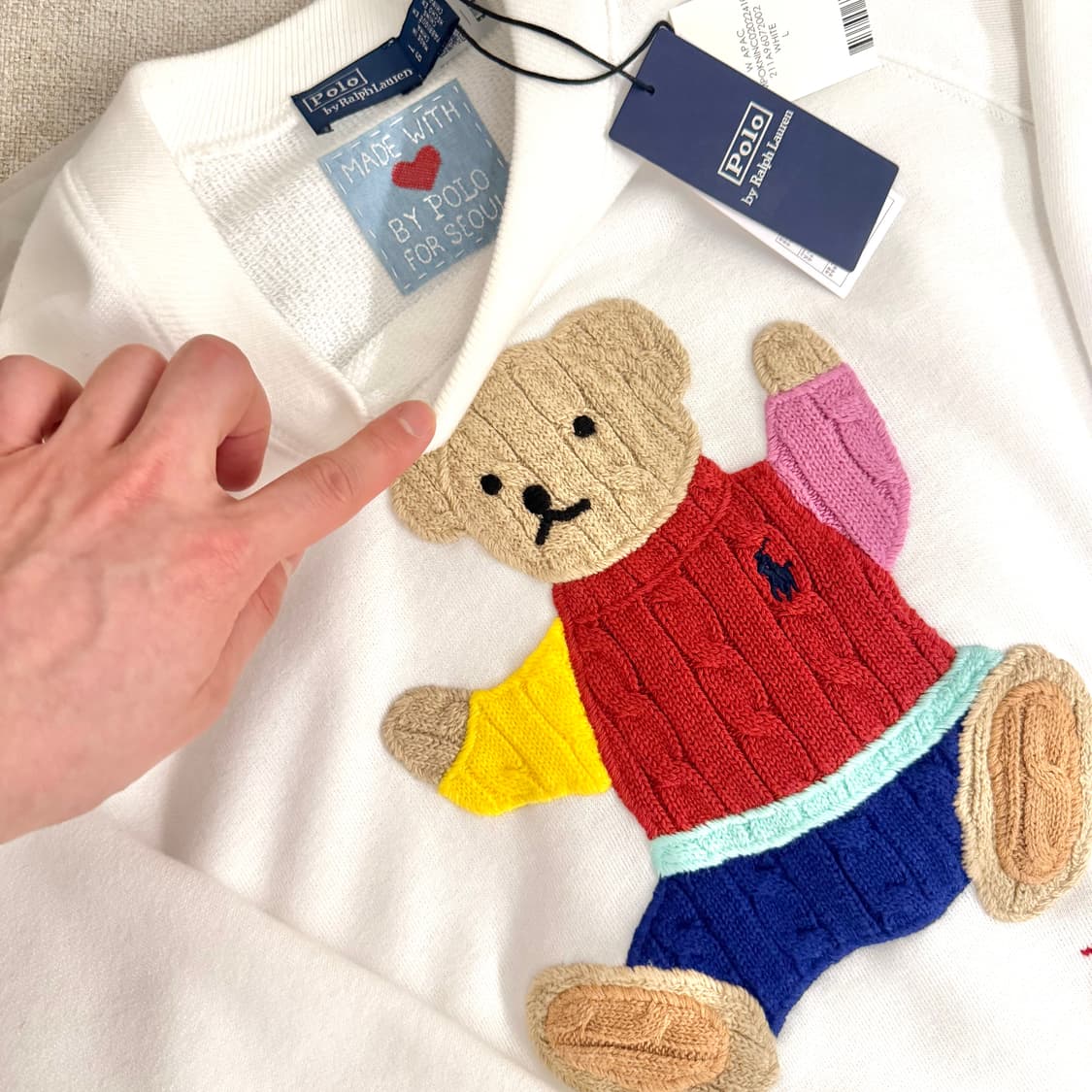 폴로 테디베어 맨투맨 한남 플래그십한정 제품 상품이미지2