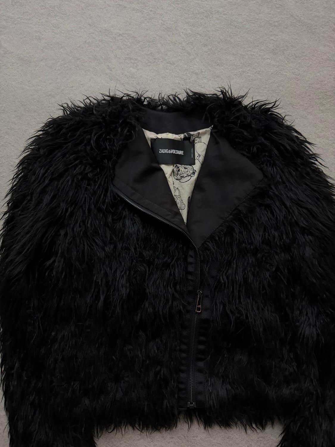 쟈딕앤볼테르 비대칭 퍼자켓 상품이미지4