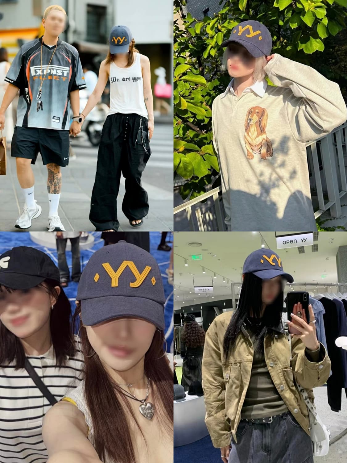 블루 오렌지 오픈와이와이 볼캡 모자   상품이미지1